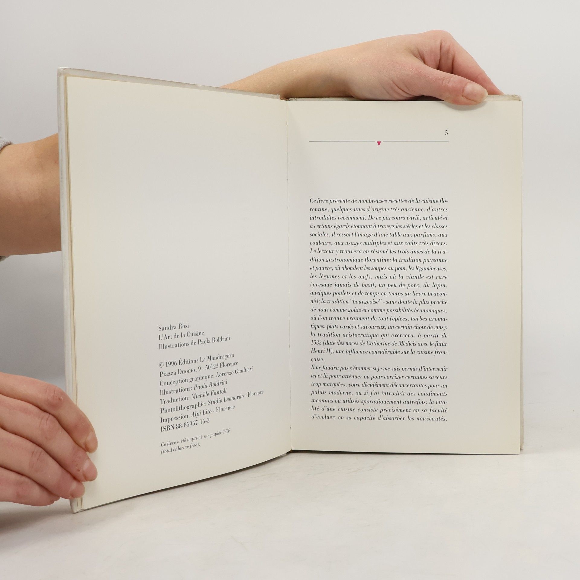 Sandra Rosi Florence: L'art de la cuisine