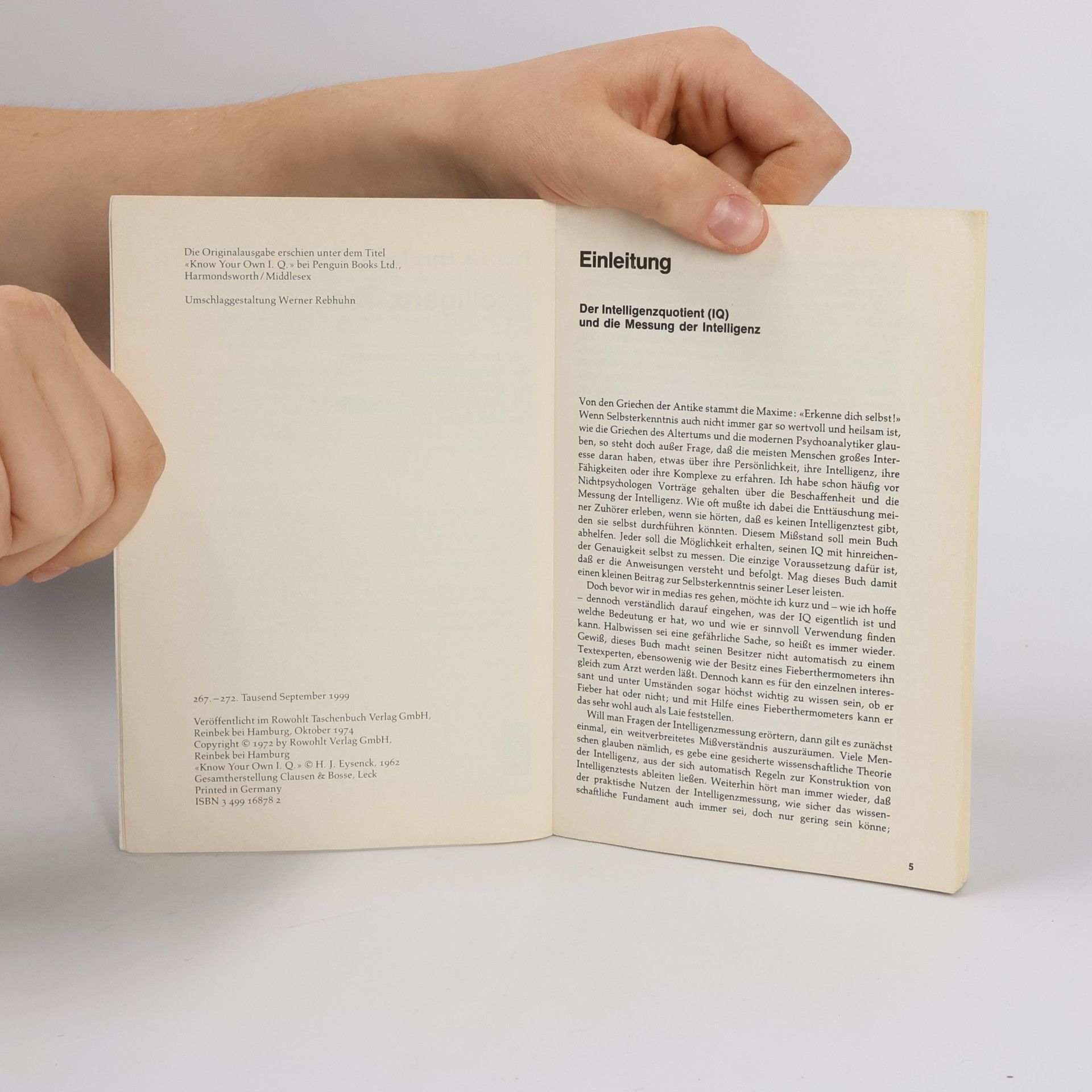 Hans Eysenck Inteligenz Test