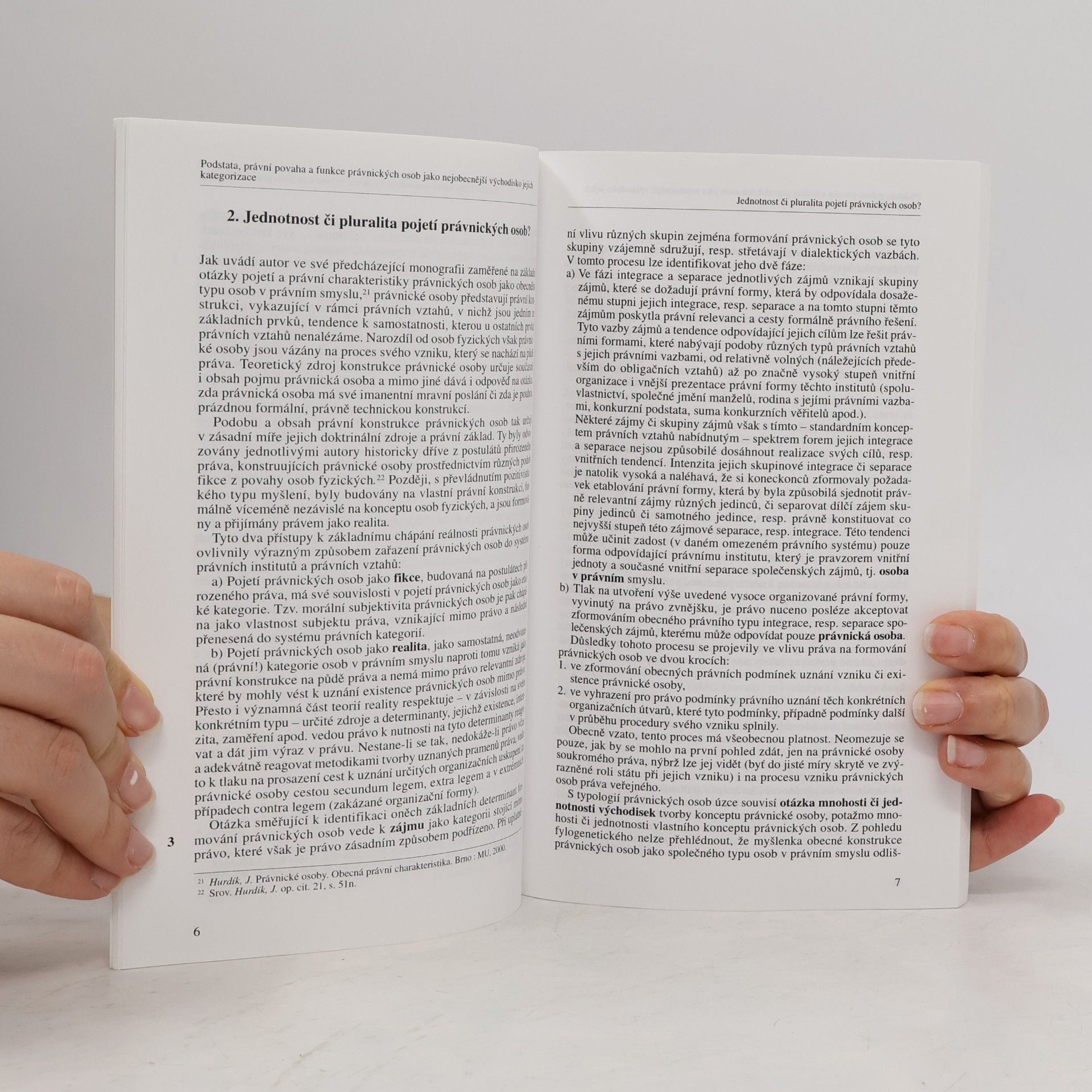 Jan Hurdík Právnické osoby a jejich typologie