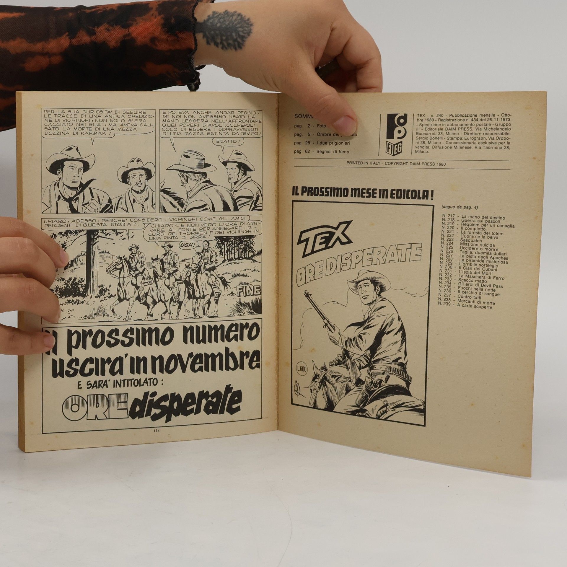 Various authors Tex 240. Ombre del passato