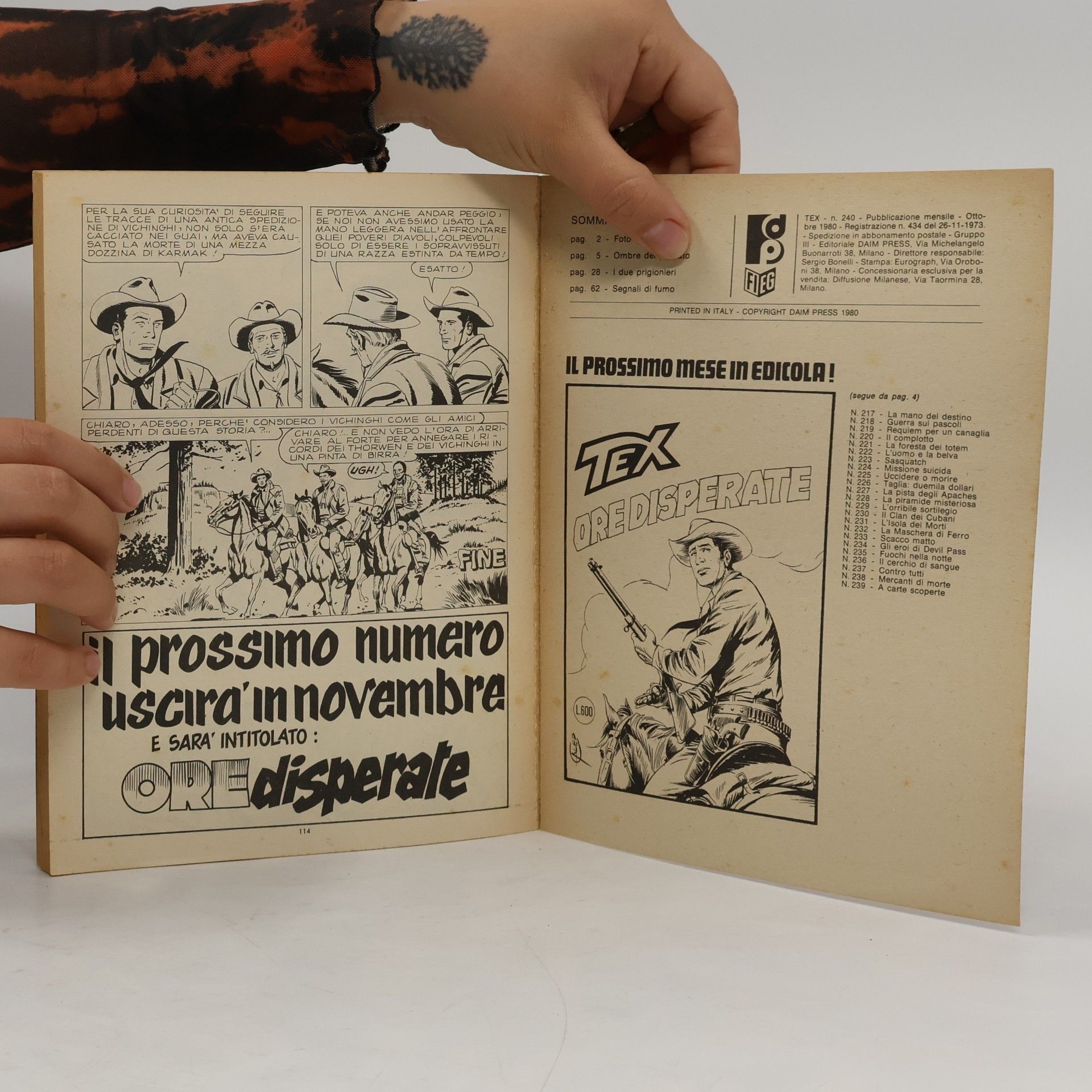 Various authors Tex 240. Ombre del passato