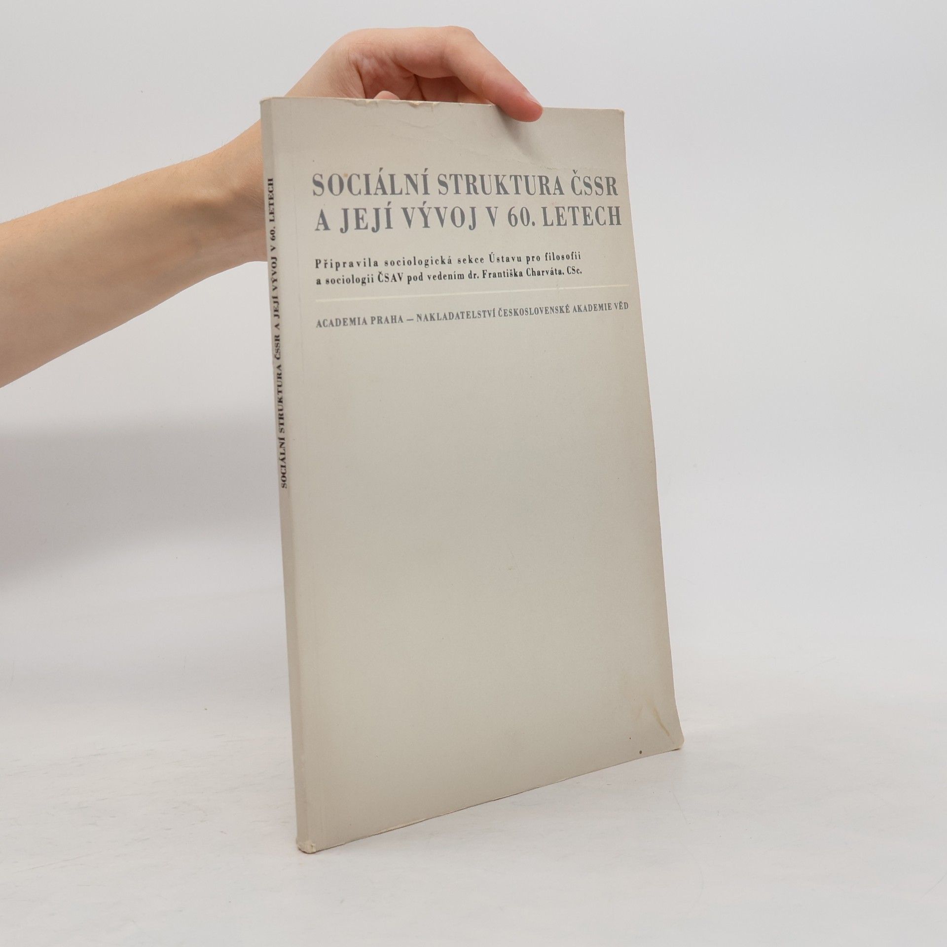 Vladimír Kalenský Sociální struktura ČSSR a její vývoj v 60.letech