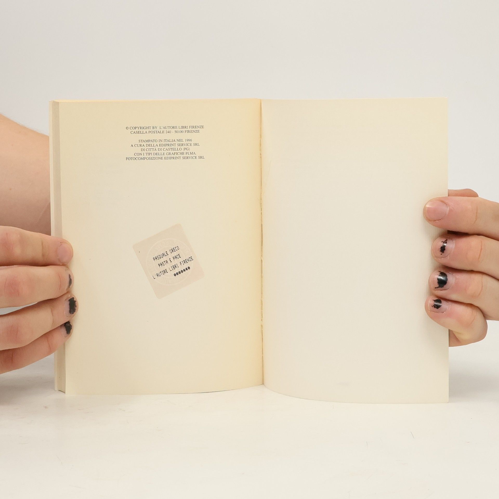 Pasquale Greco Piccola biblioteca - 80: Pasta e pace