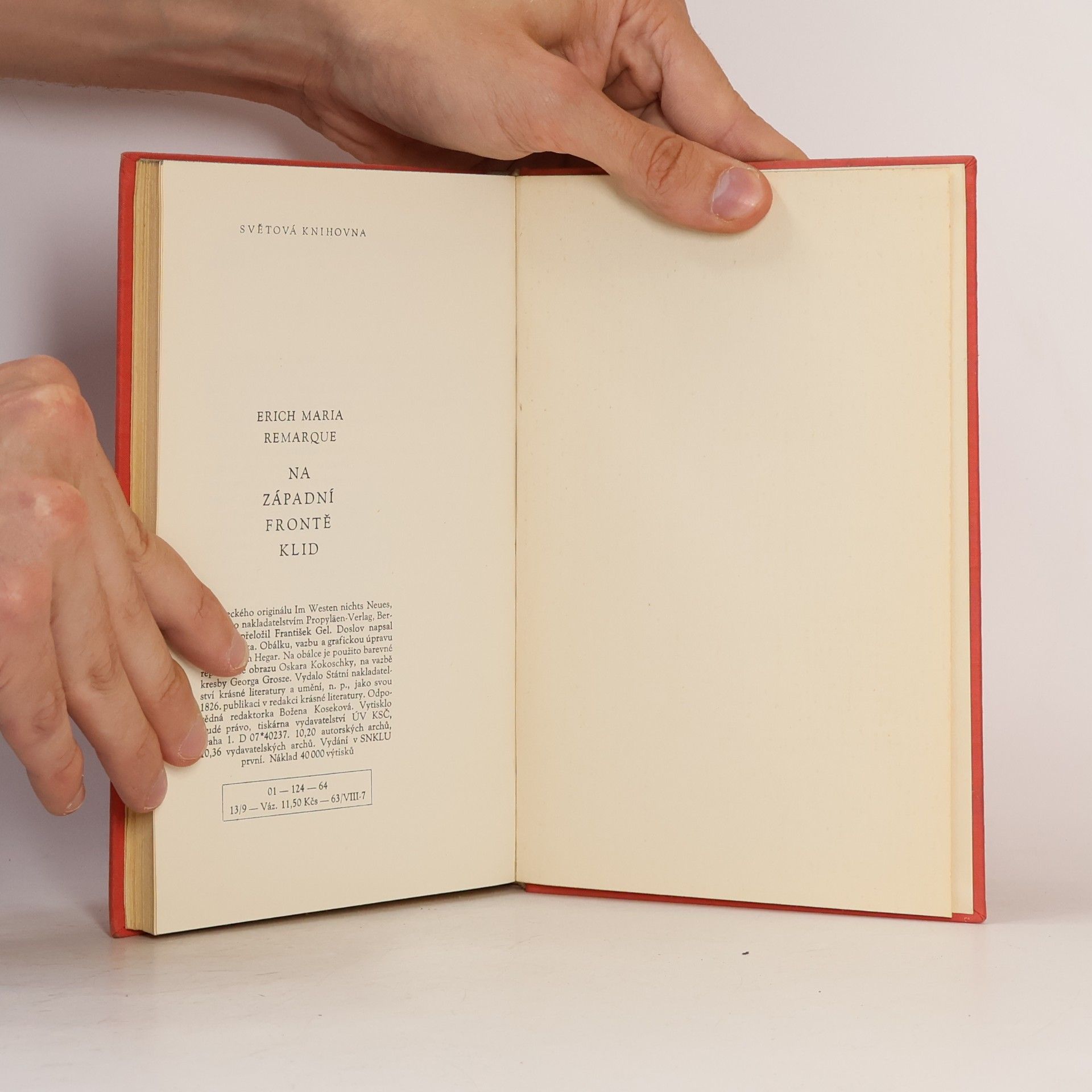 Erich Maria Remarque Na základní frontě klid
