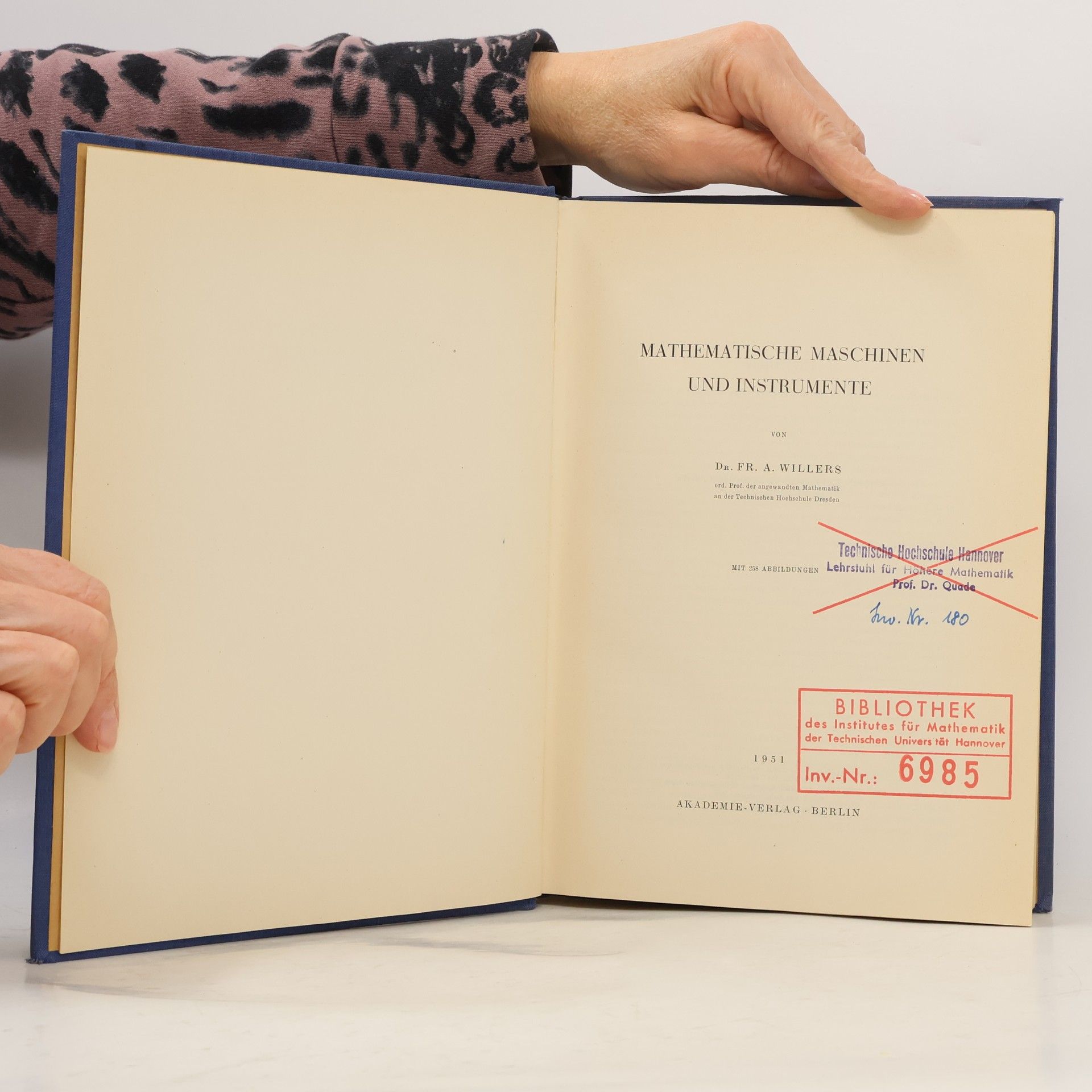 Friedrich Adolf Willers Mathematische maschinen und instrumente