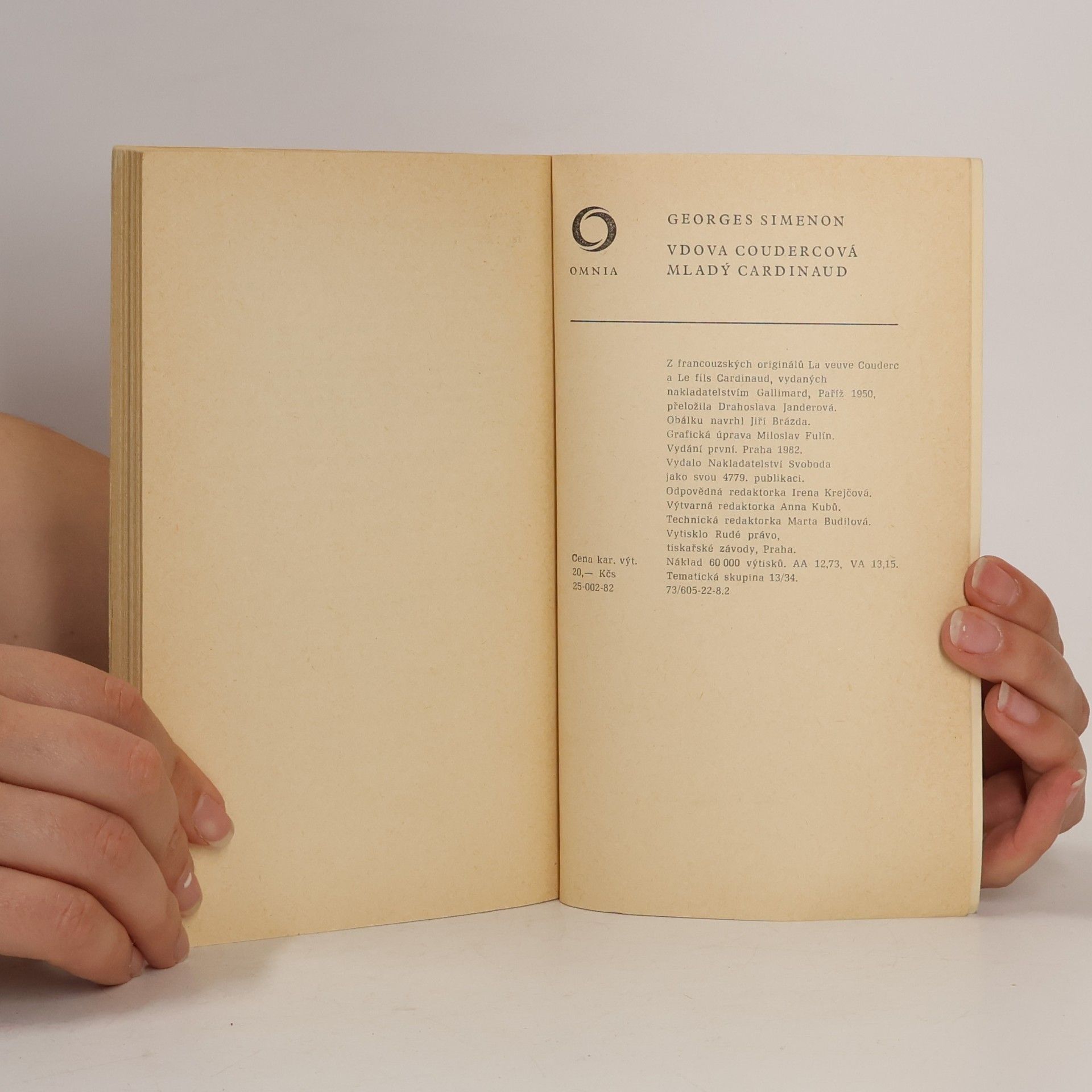 Georges Simenon Vdova Coudercová. Mladý Cardinaud