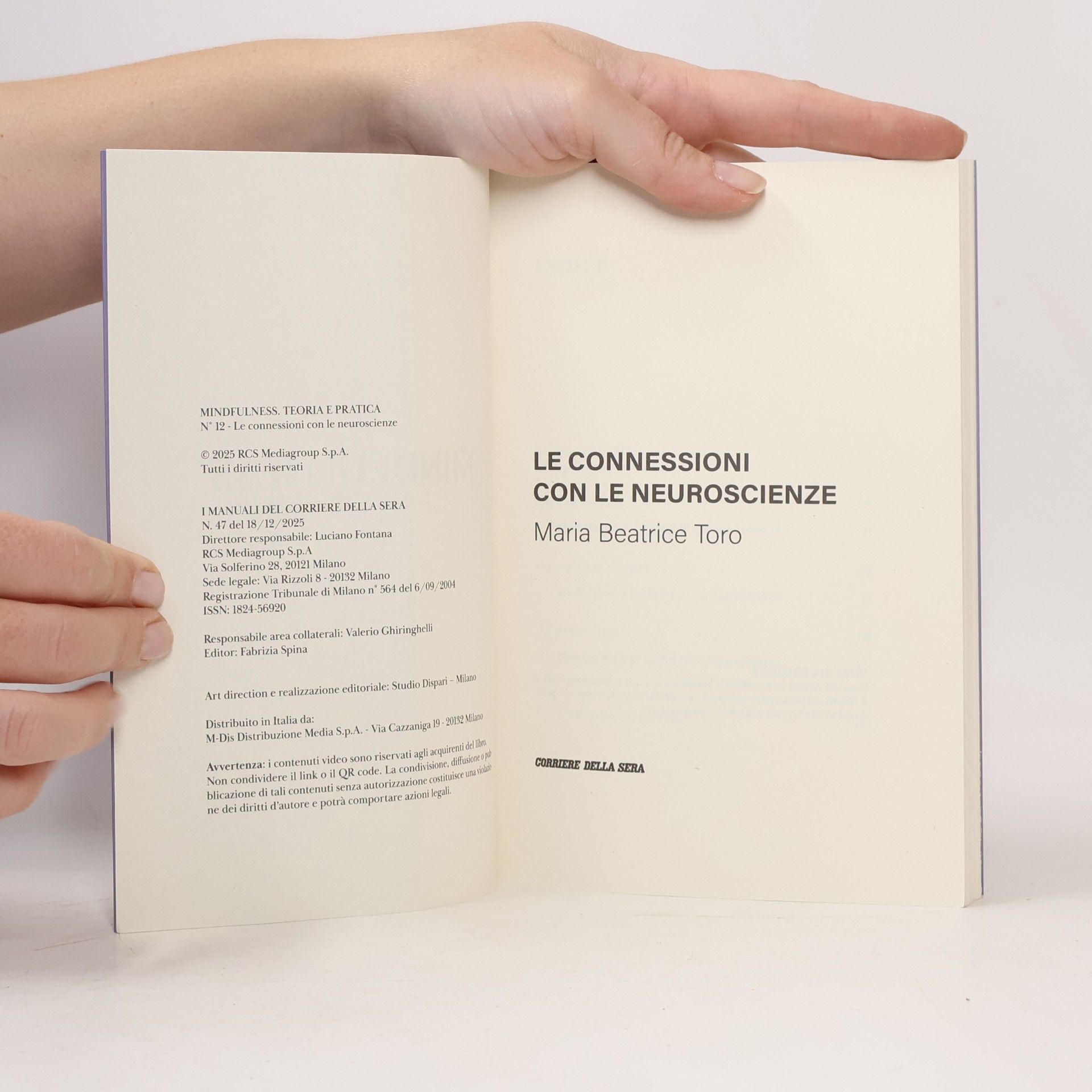 Maria Beatrice Toro Mindfulness 12. Teoria e pratica. Le connessioni con le neuroscienze