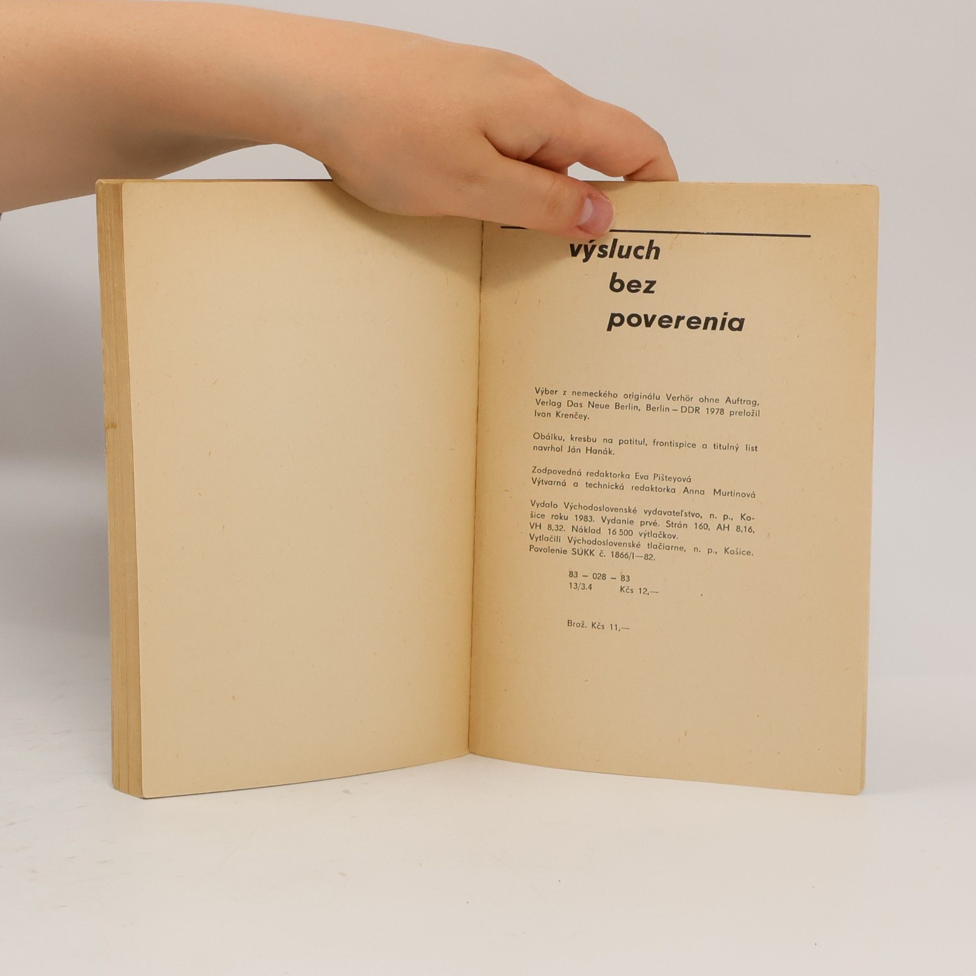 Various authors Výsluch bez poverenia