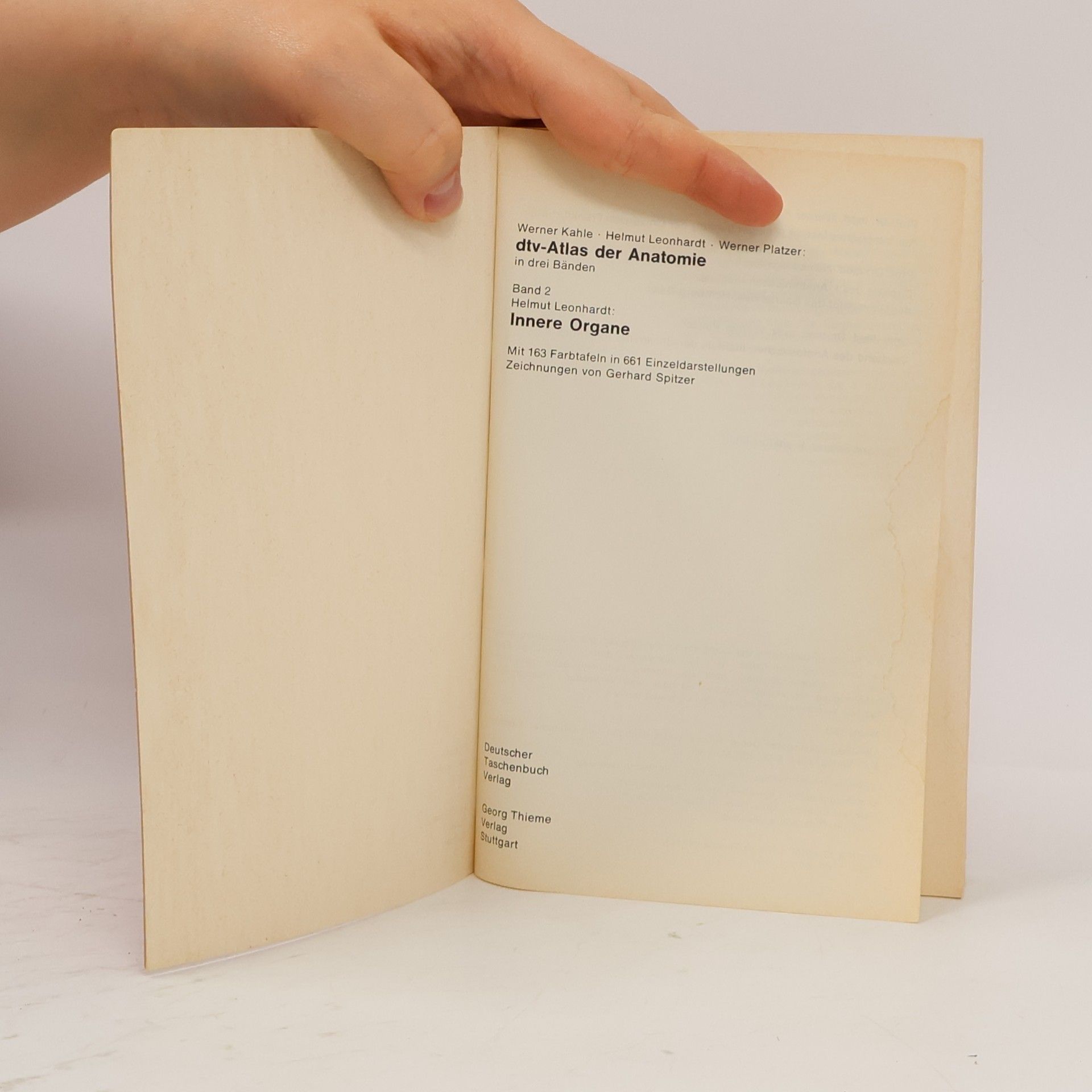 Werner Platzer Taschenatlas der Anatomie : für Studium und Praxis. Band 2, Innere Organe