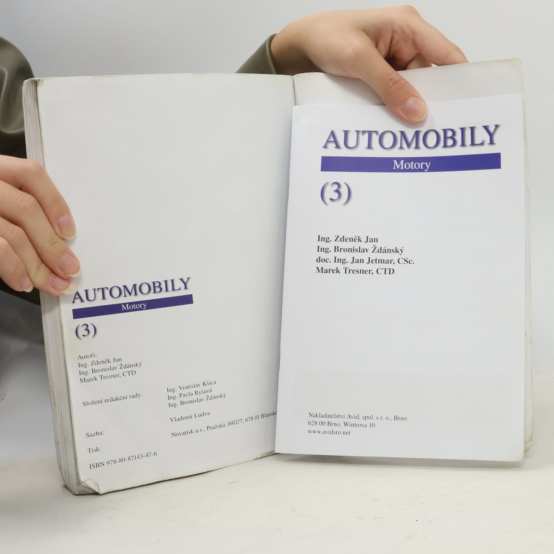 Zdeněk Jan Automobily. (3), Motory