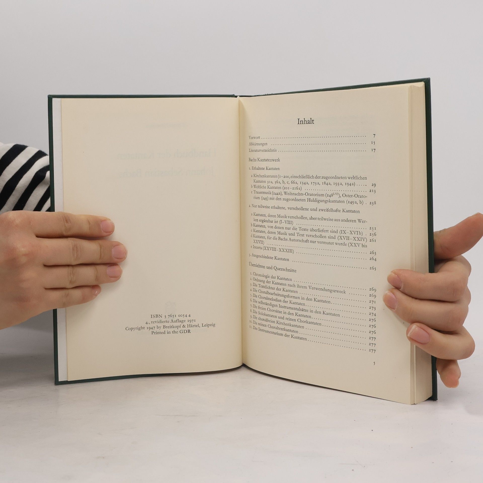 Werner Neumann-Nieschlag Handbuch der Kantaten Johann Sebastian Bachs