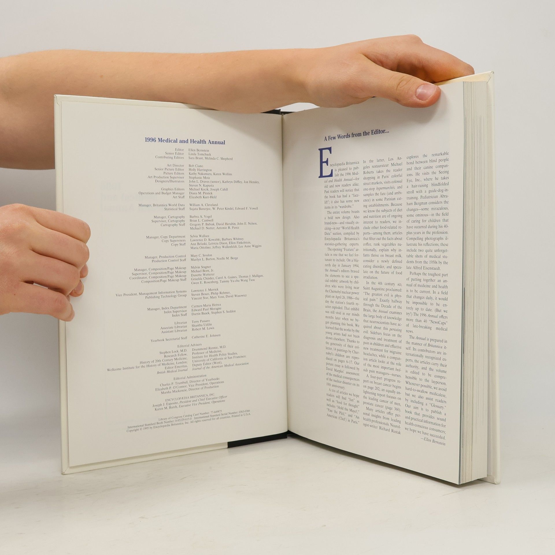 Ellen Bernstein Britannica - 1996: Medical & Health Annual