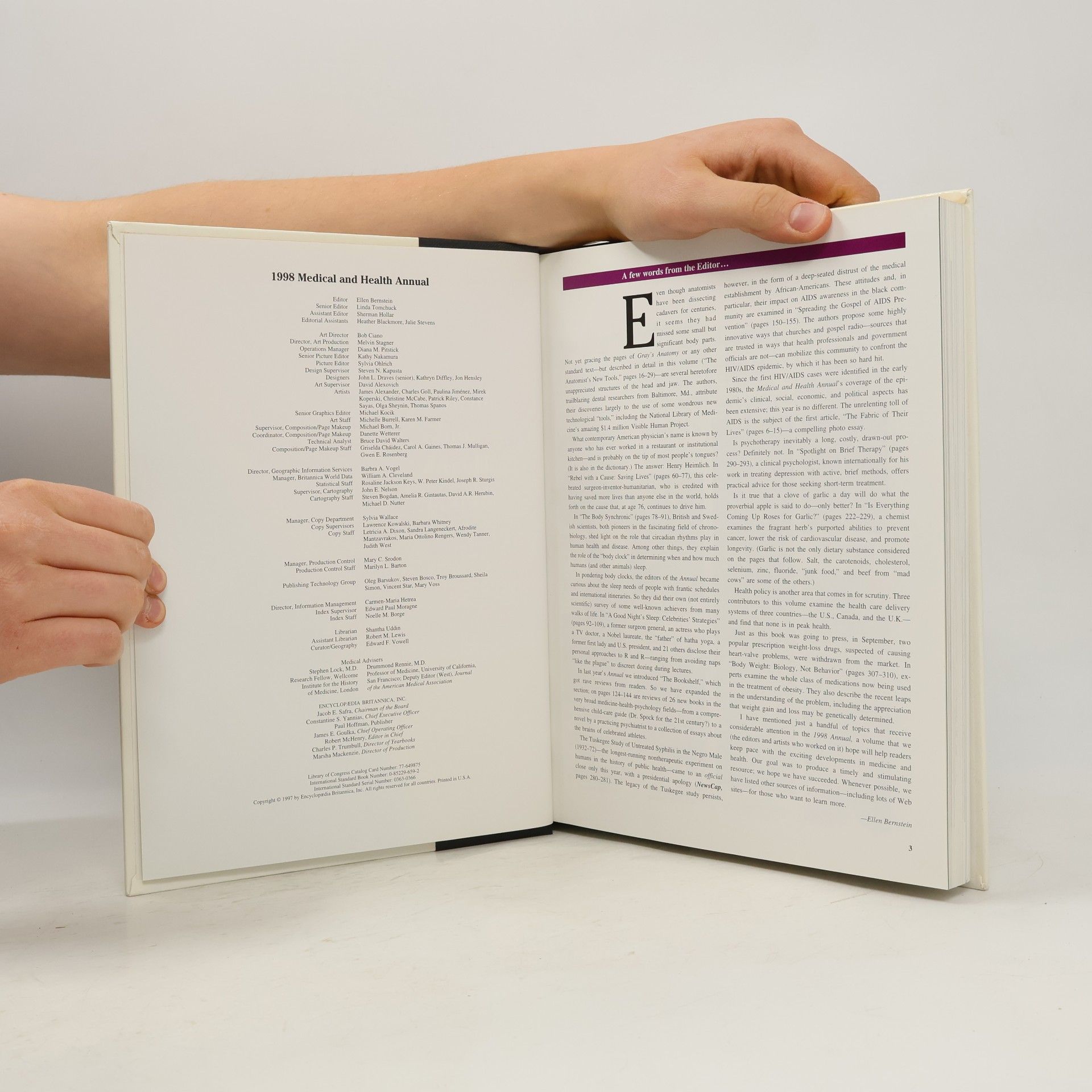 Ellen Bernstein Britannica Medical and Health Annual