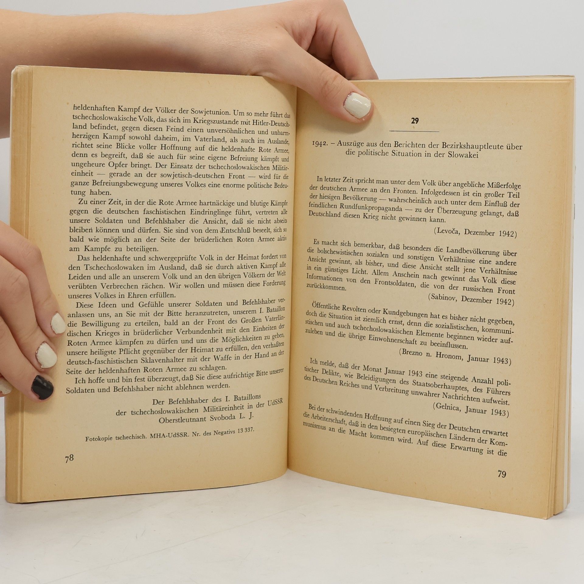 Jiří Doležal Die kämpfende Tschechoslowakei. Dokumente über die Widerstandsbewegung des tschechoslowakischen Volkes in den Jahren 1938-1945
