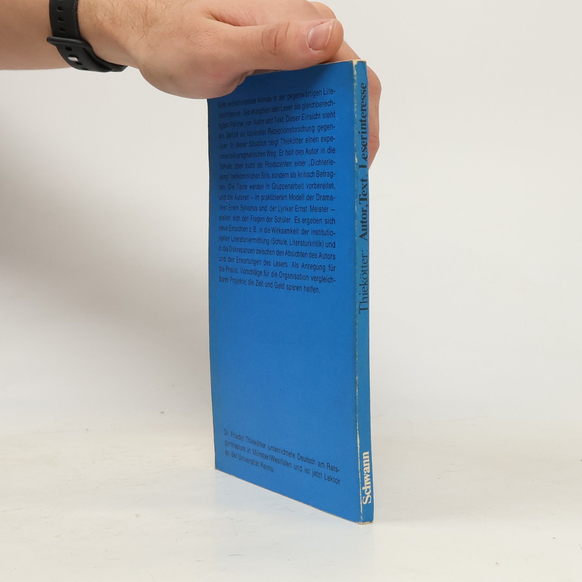 Friedel Thiekötter Autor, Text und Leserinteresse