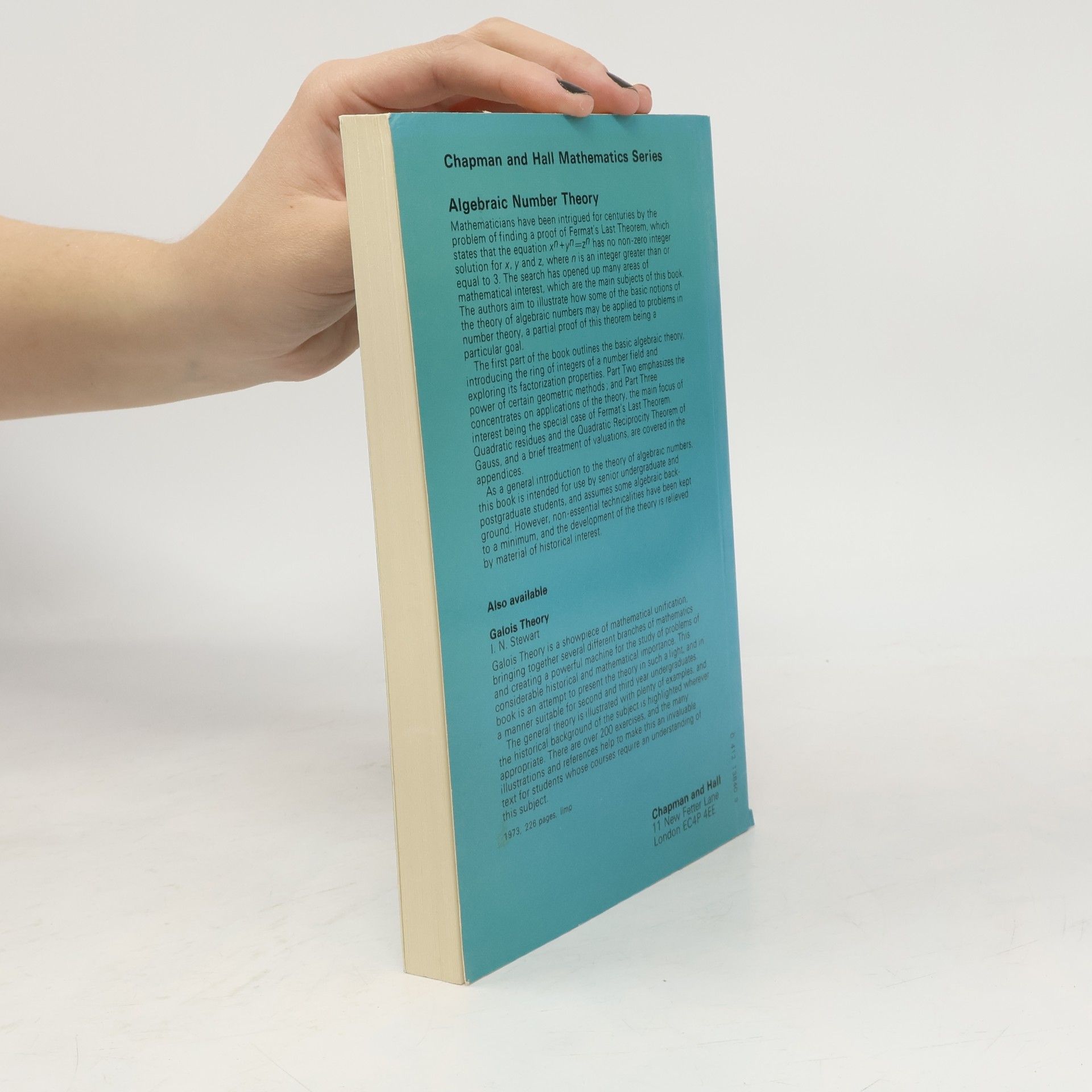 David Orme Tall Chapman and Hall Mathematics Series: Algebraic Number Theory