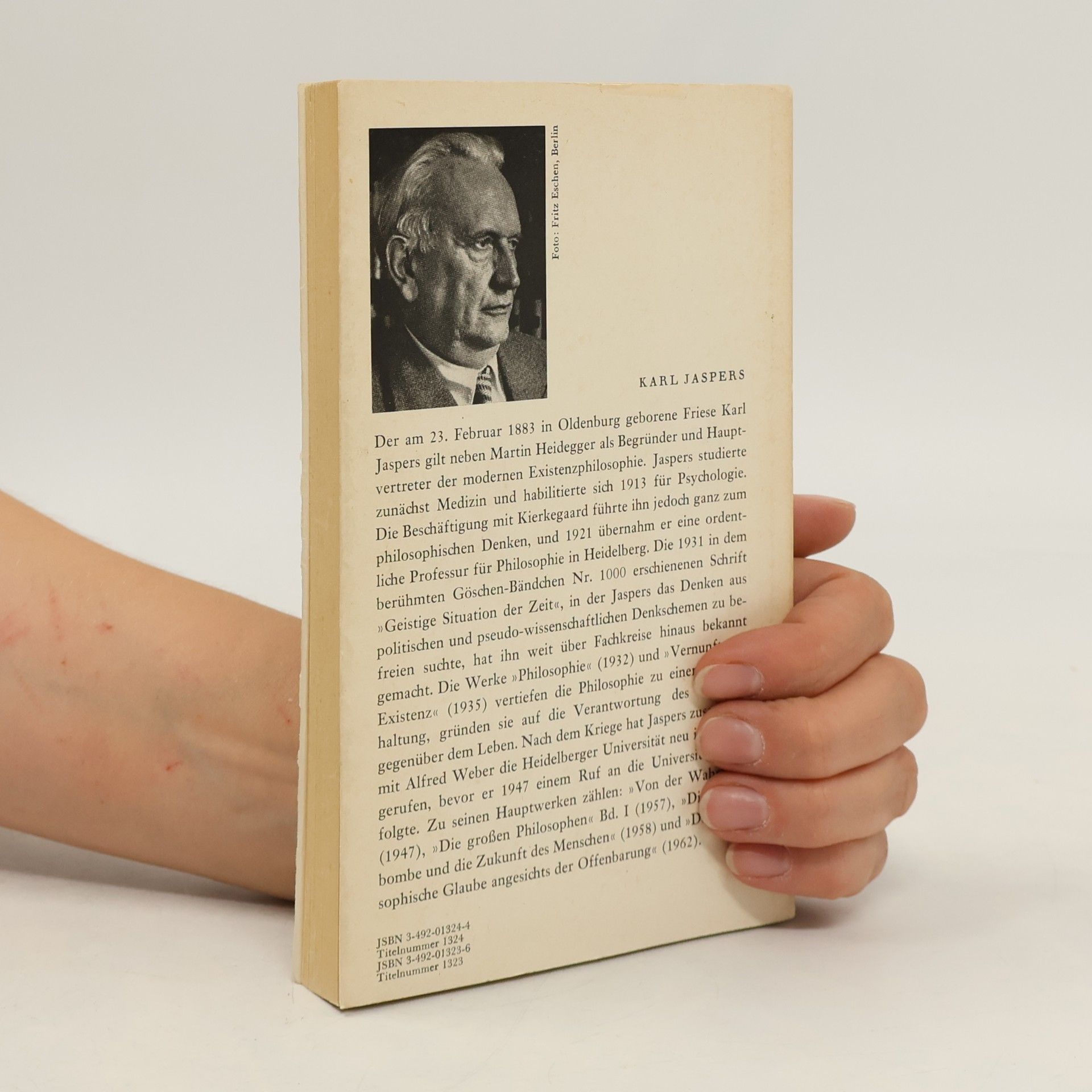 Karl Jaspers Sammlung Piper: Kleine Schule des philosophischen Denkens [Vorlesungen, gehalten im 1. Trimester d. Studienprogramms d. Bayerischen Fernsehens (Herbst 1964)].