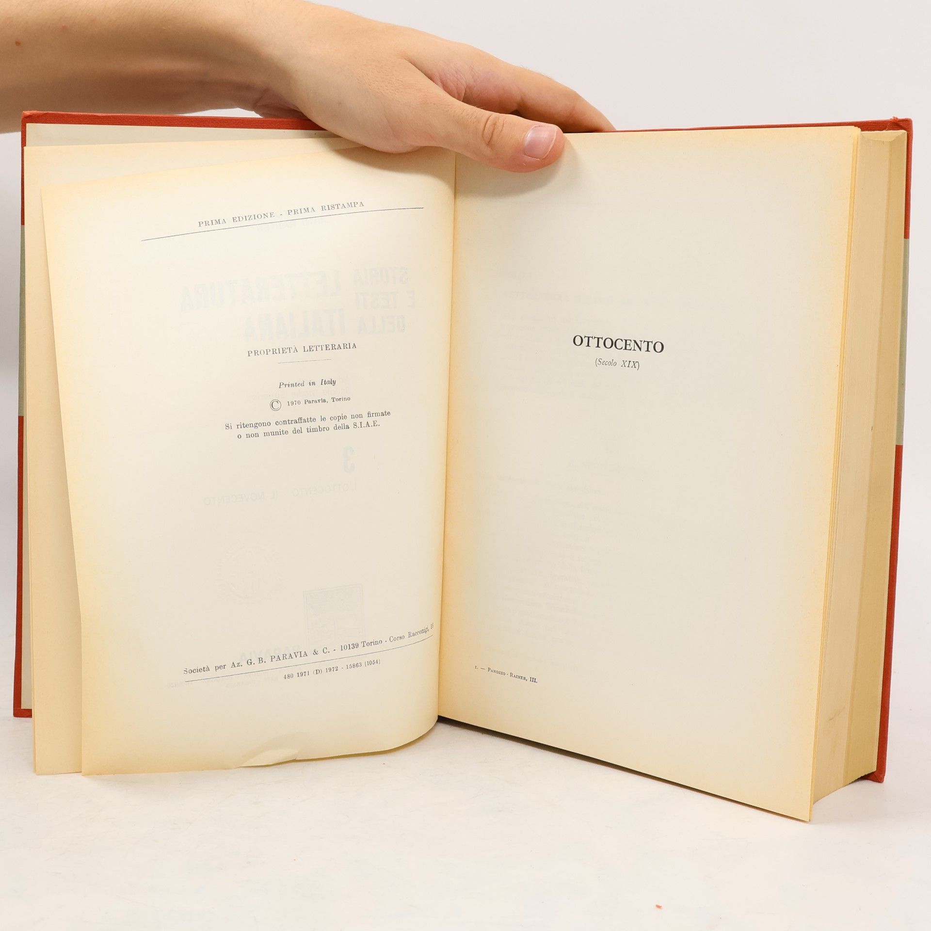 Umberto Panozzo Storia e testi della letteratura italiana