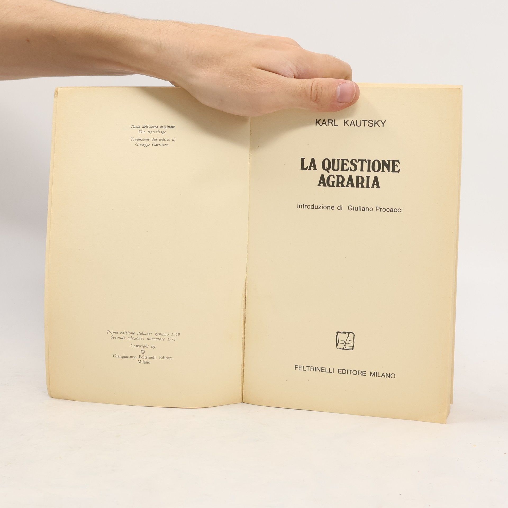 Karl Kautsky La questione agraria