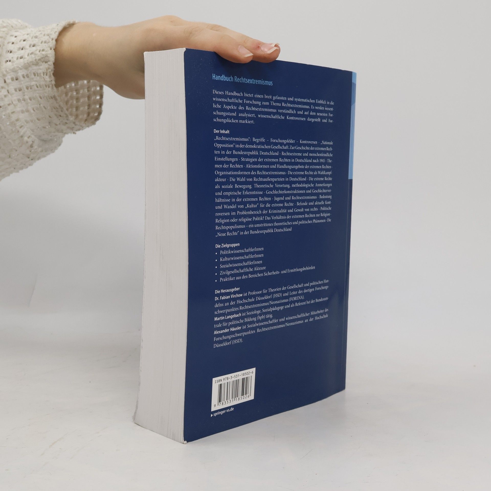 Fabian Virchow Edition Rechtsextremismus: Handbuch Rechtsextremismus