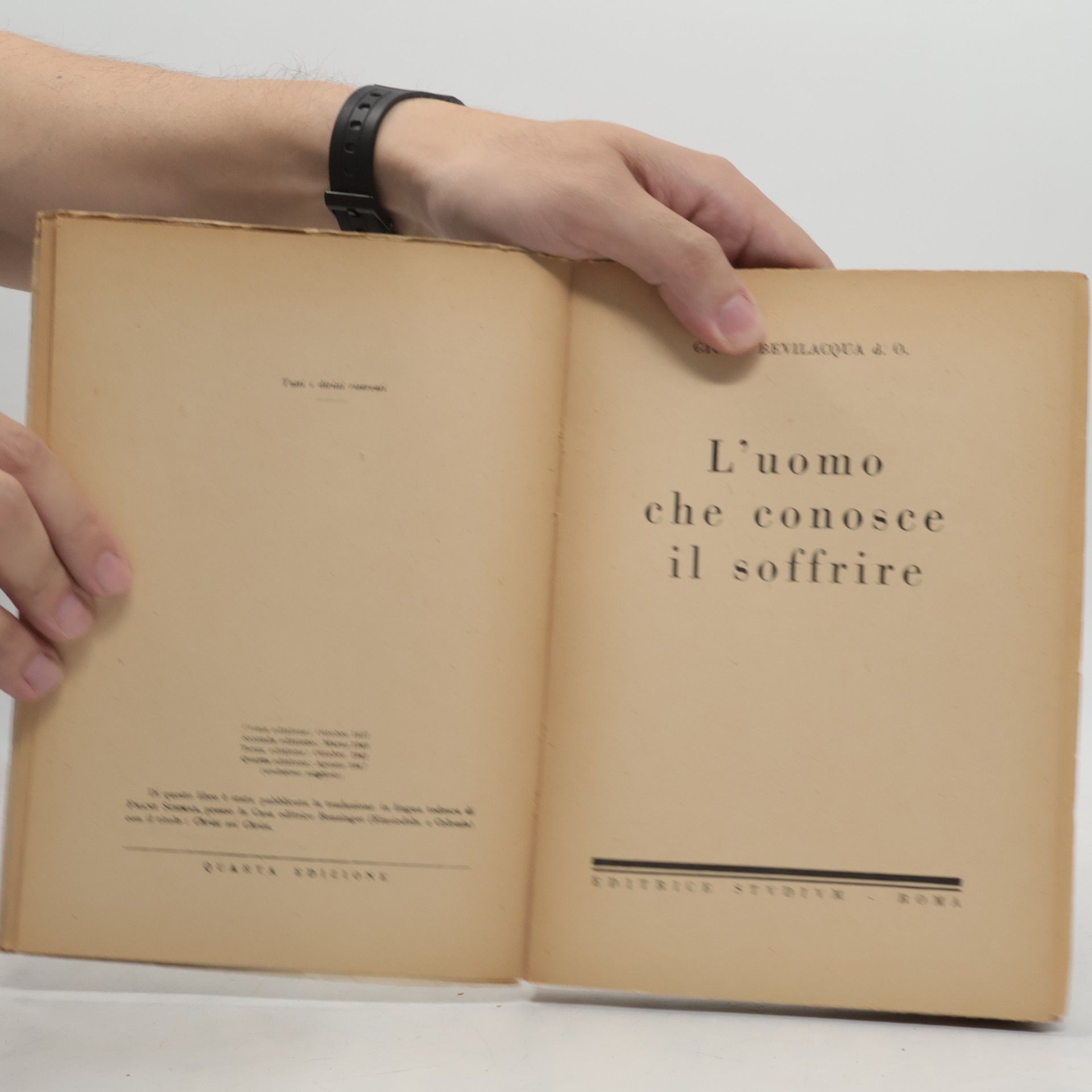 Giulio Bevilacqua D. O. L'uomo che conosce il soffrire