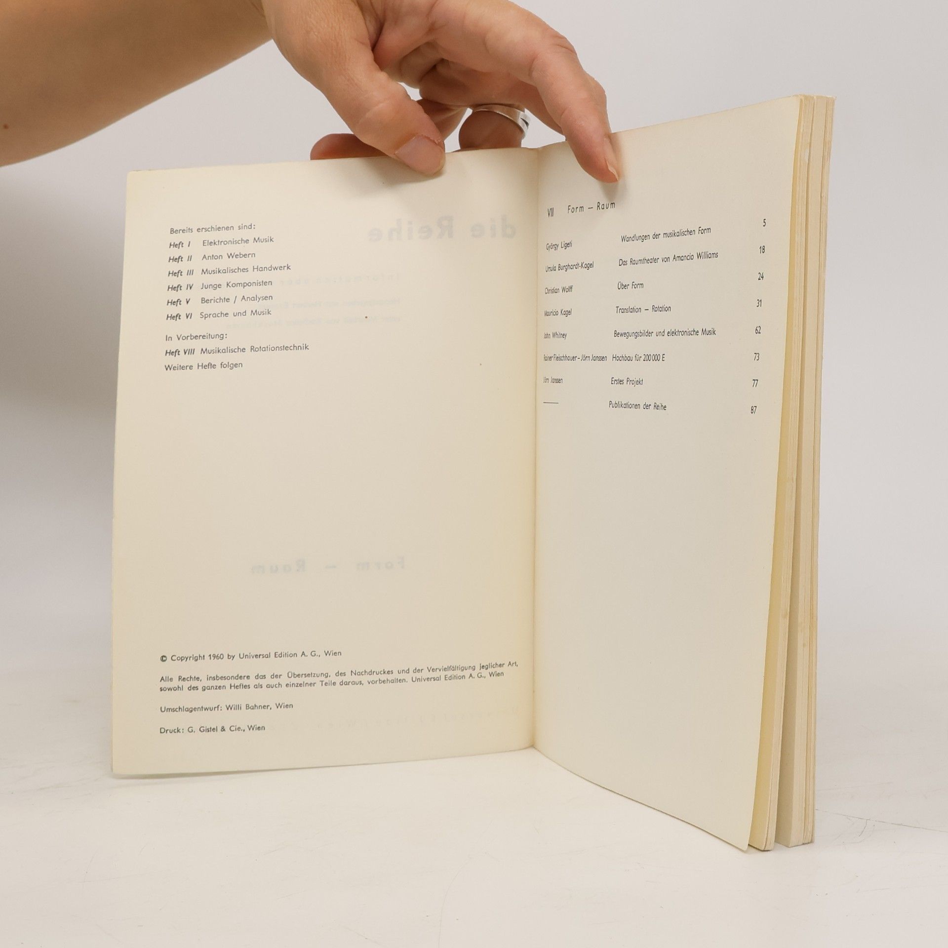 Willi Bahner Die Reihe 7. Form – Raum
