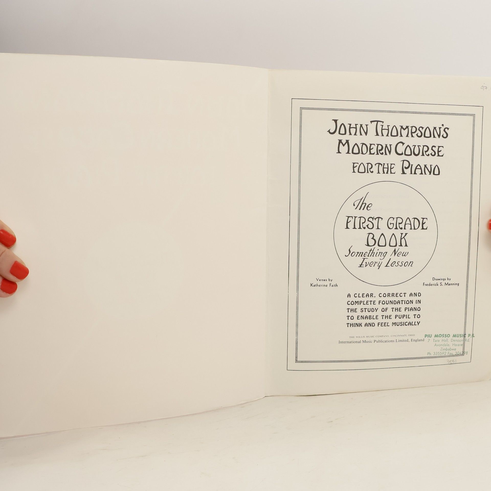 John Thompson The First Grade Book