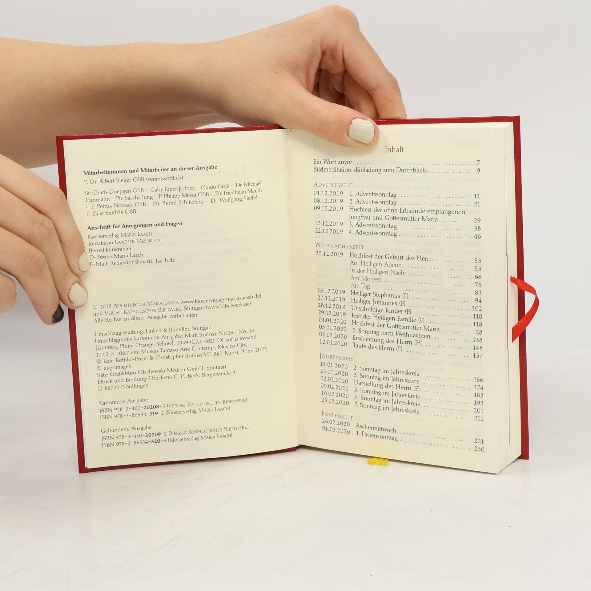 Verlag Katholisches Bibelwerk Laacher Messbuch 2020 gebunden: Lesejahr A