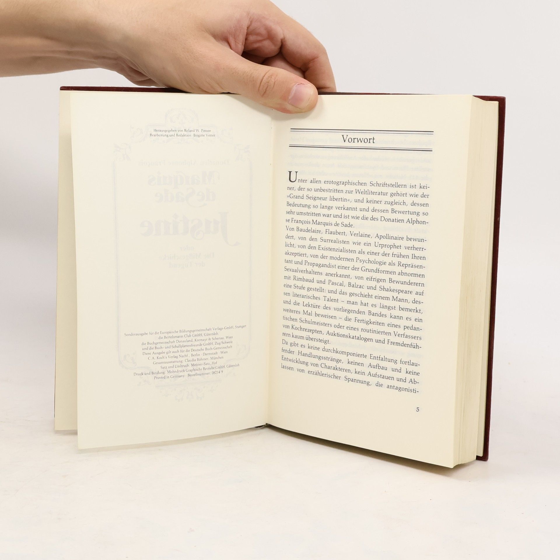 Donatien Alphonse François marquis de Sade Justine oder Die Mißgeschicke der Tugend