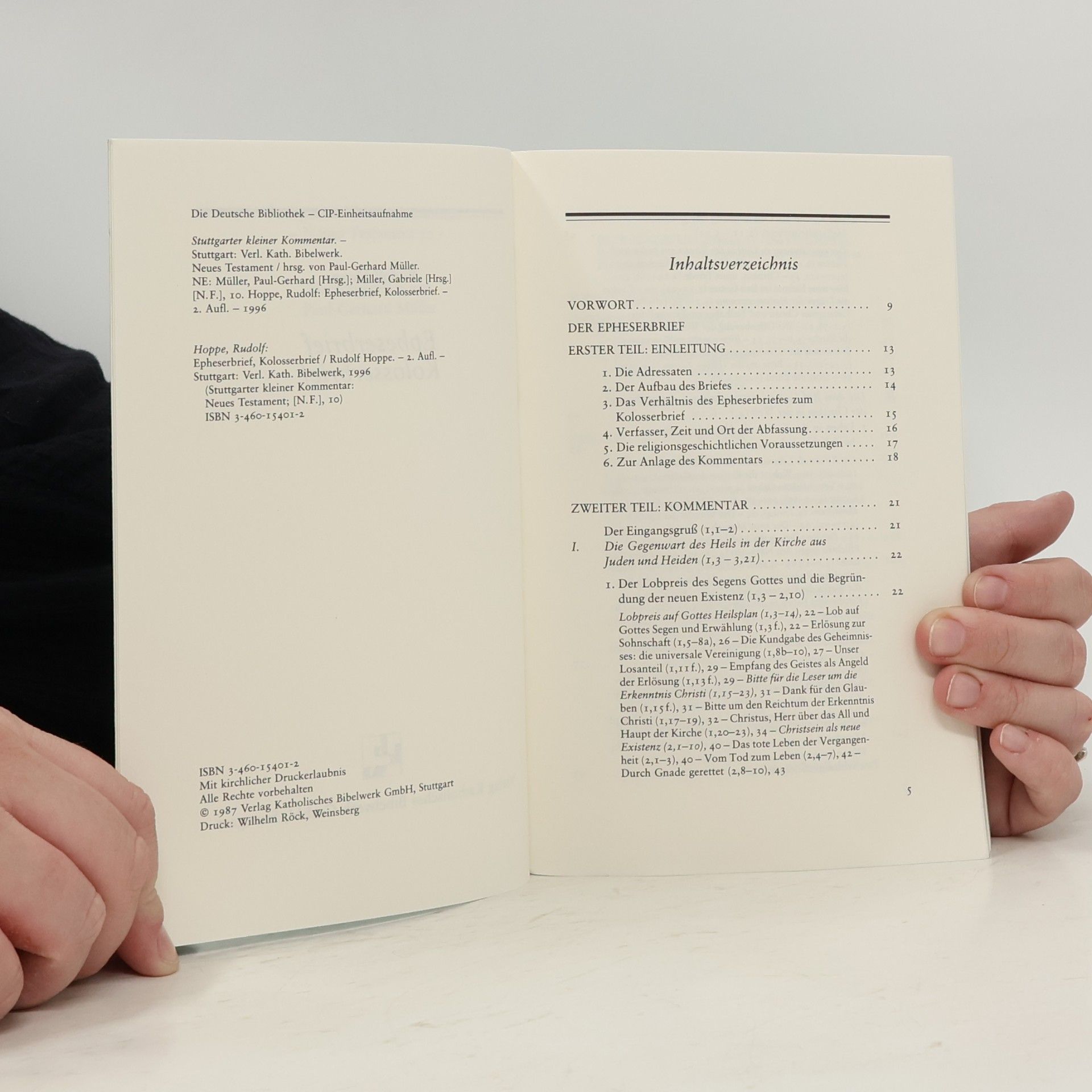 Rudolf Hoppe Stuttgarter Kleiner Kommentar Neues Testament - 10: Epheserbrief/Kolosserbrief
