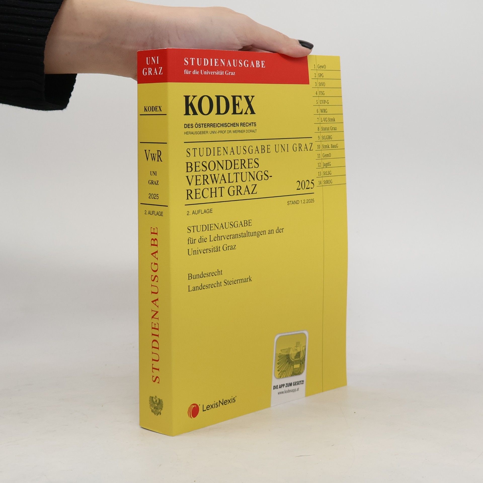 Werner Doralt Kodex Besonderes Verwaltungsrecht Graz 2025 - inkl. App: Studienausgabe der Universität Graz