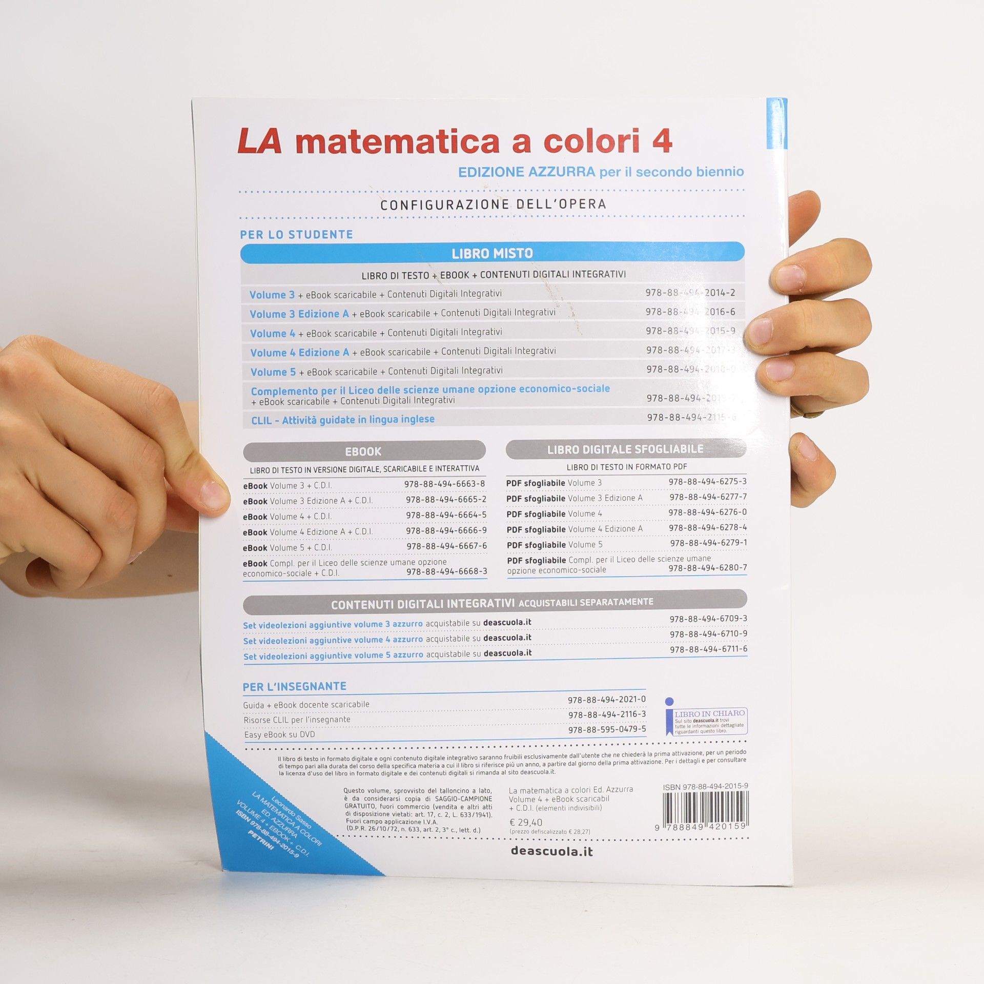Various authors La matematica a colori 4