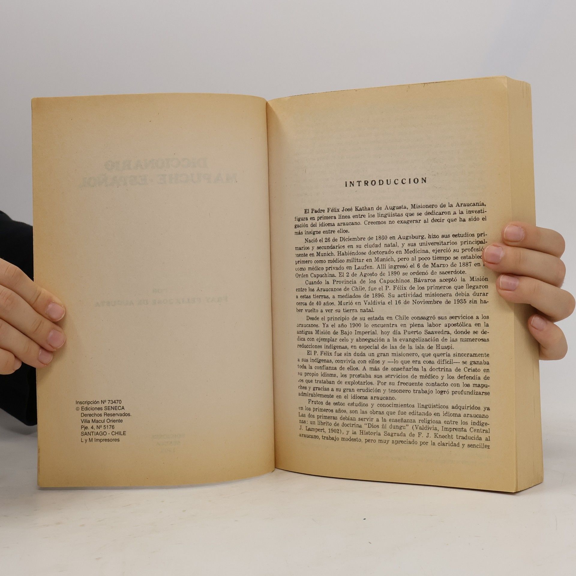 Félix José de Augusta Diccionario Mapuche - Espaňol