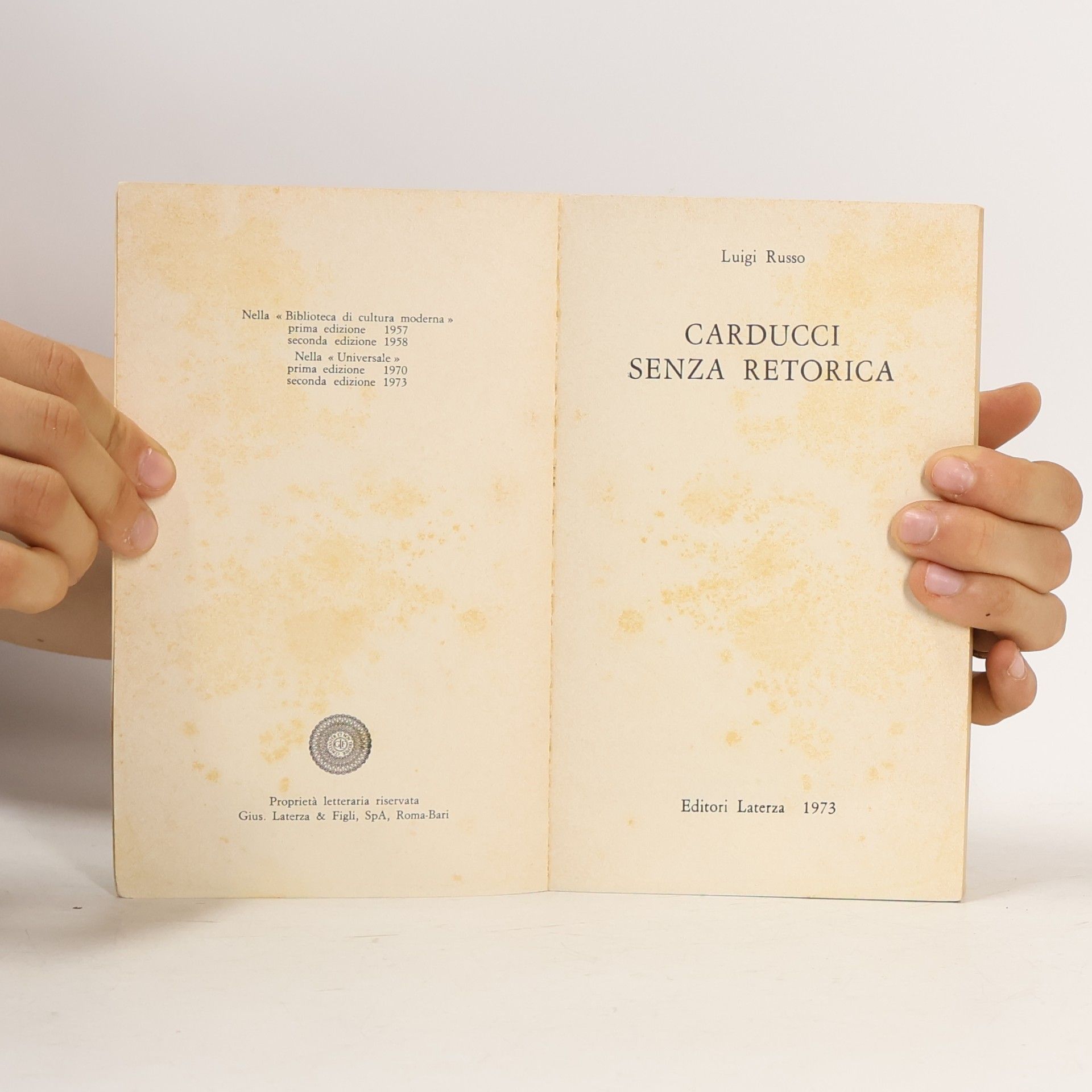 Luigi Russo Carducci senza retorica