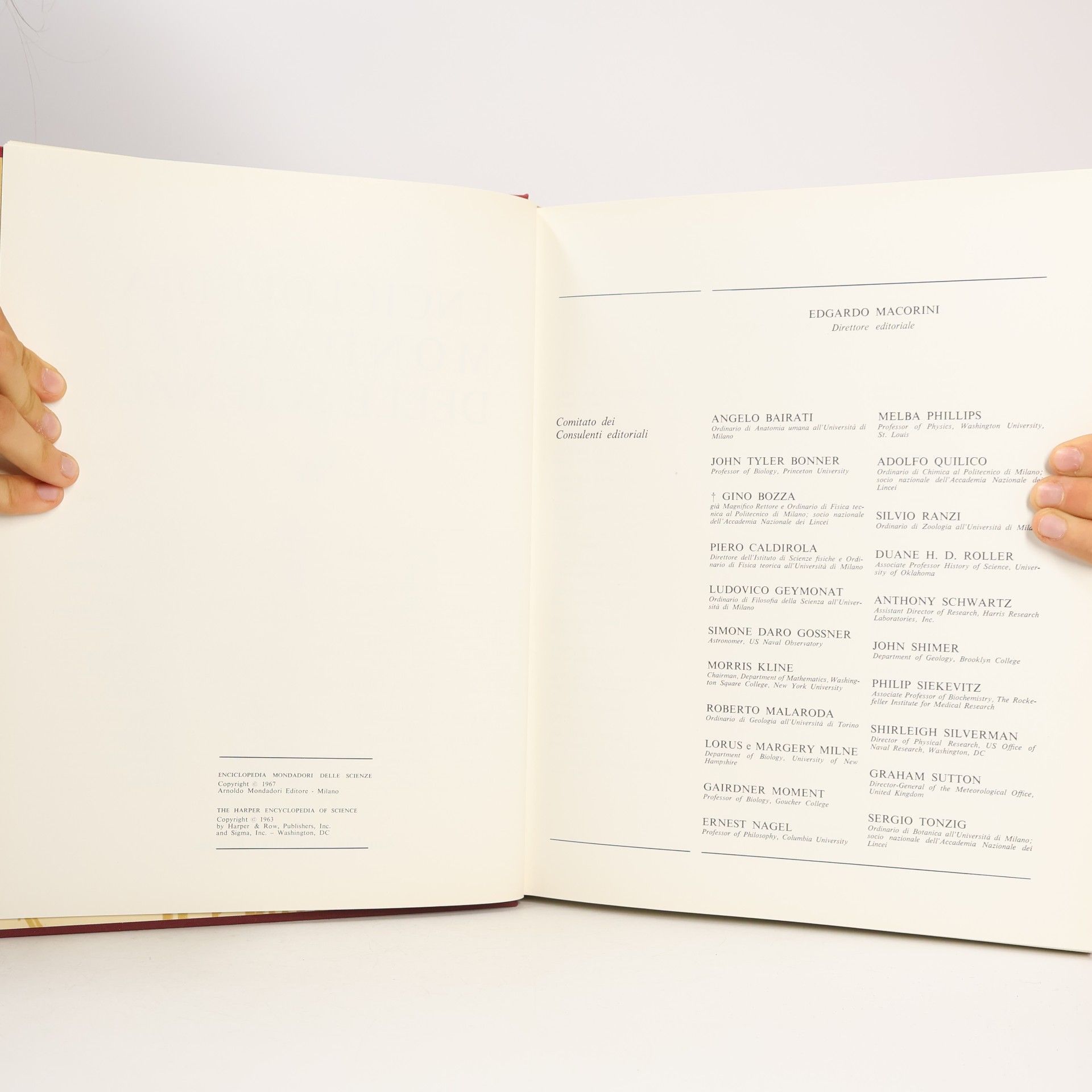 Edgardo Macorini S4 Enciclopedia Mondadori delle Scienze 1 A-C