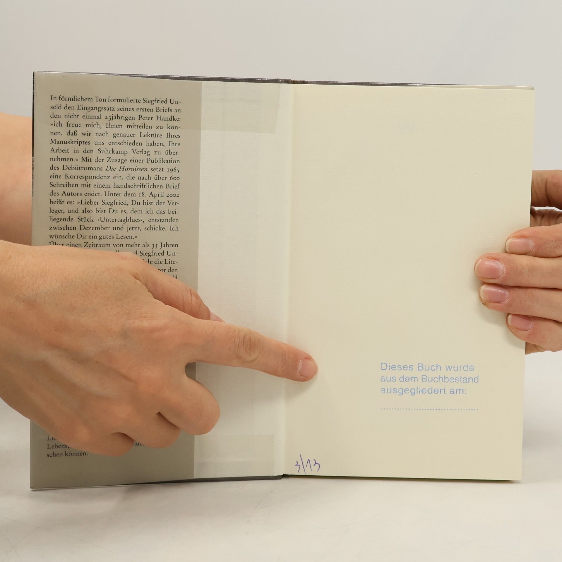 Peter Handke Der Briefwechsel
