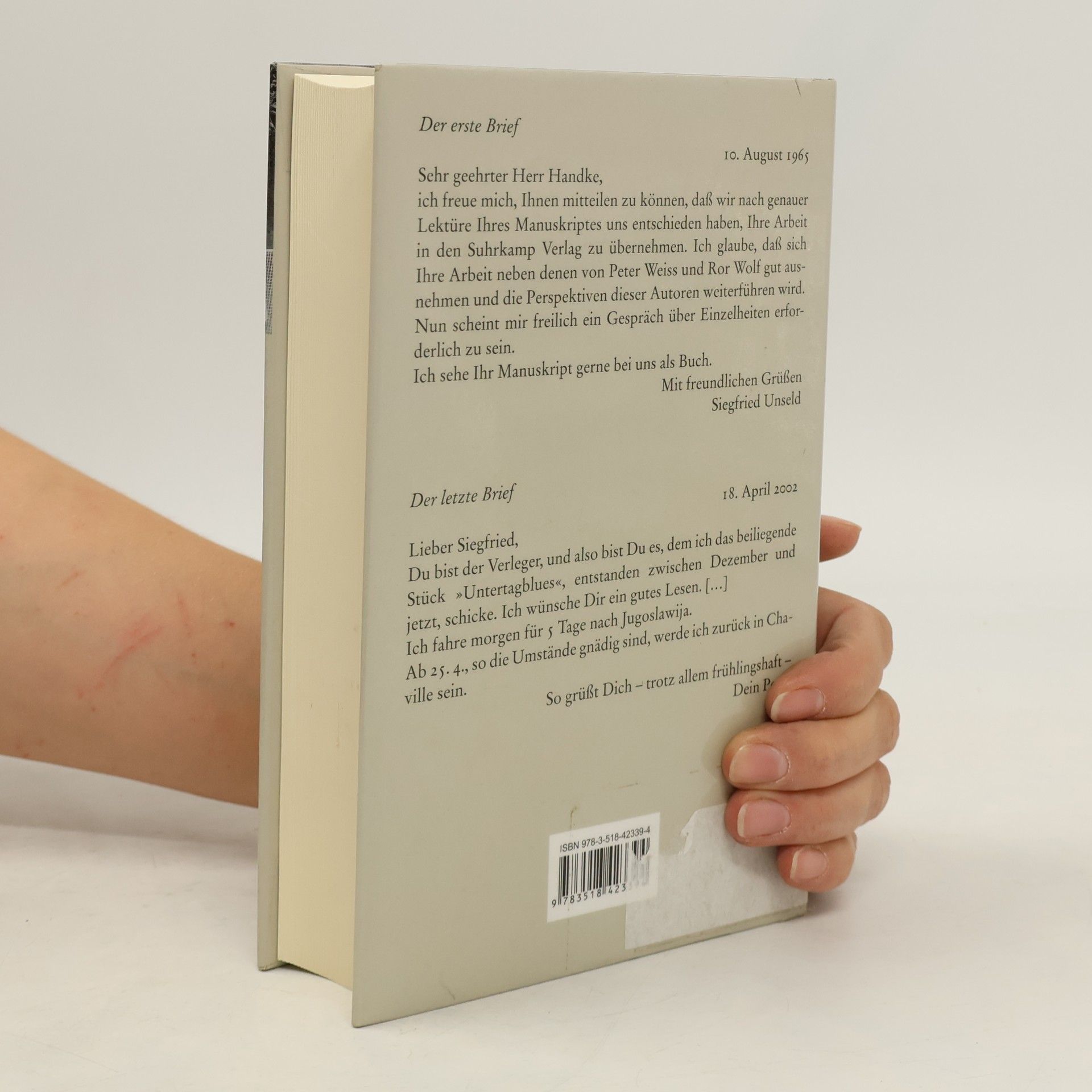 Peter Handke Der Briefwechsel