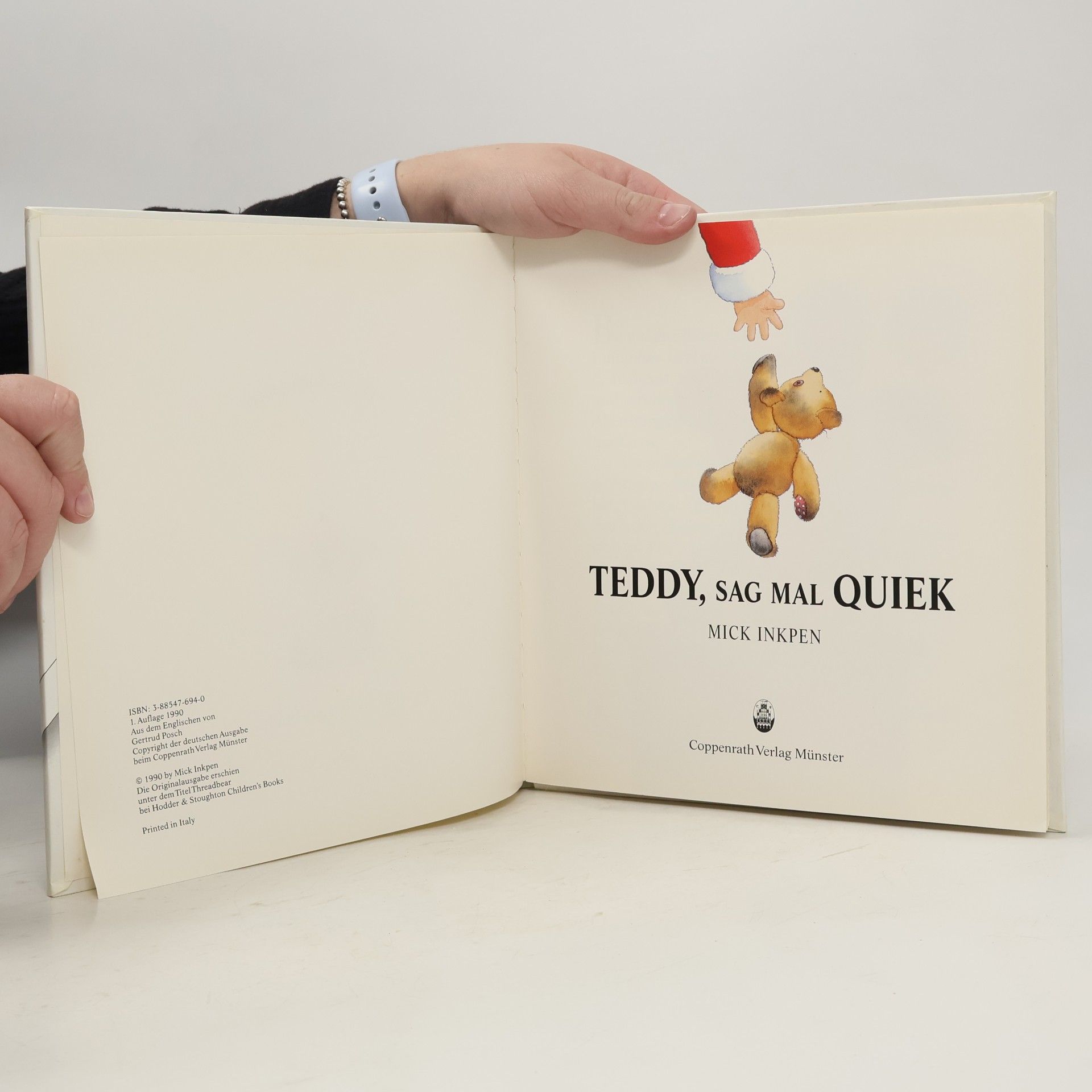 Mick Inkpen Teddy, sag mal Quiek. Dieses Buch quiekt