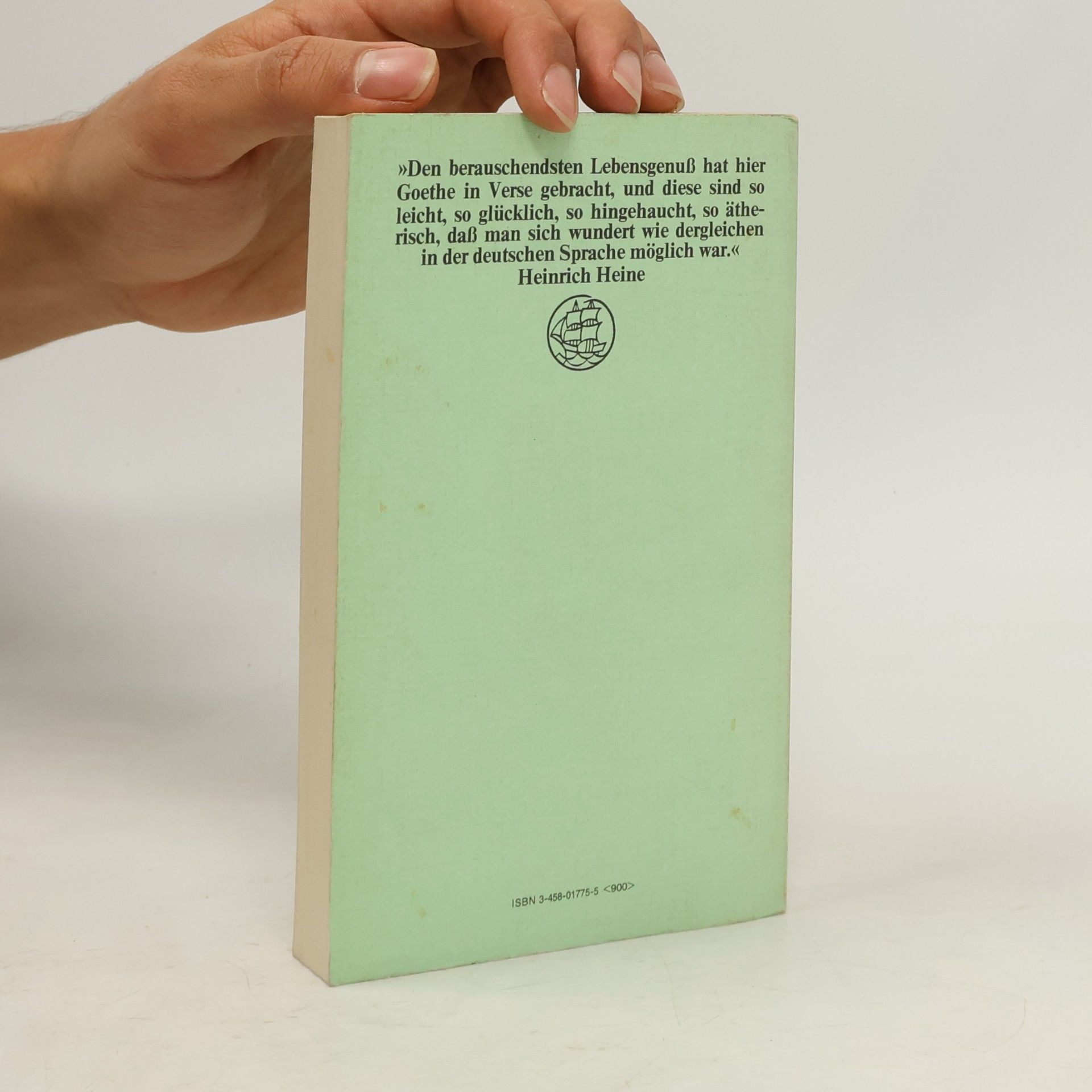 Johann Wolfgang von Goethe Insel-Taschenbuch - 75: West-östlicher Divan