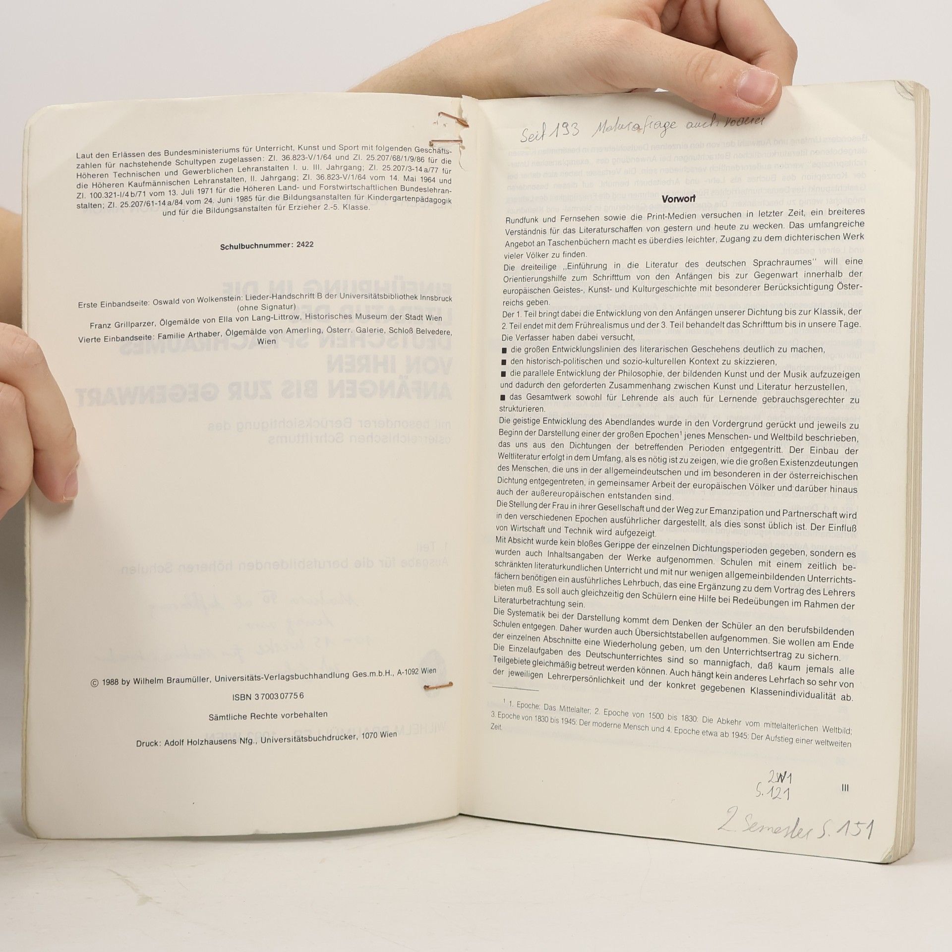 Autorenkollektiv Einführung in die Literatur des deutschen Sprachraumes. Literatur 1 und 2