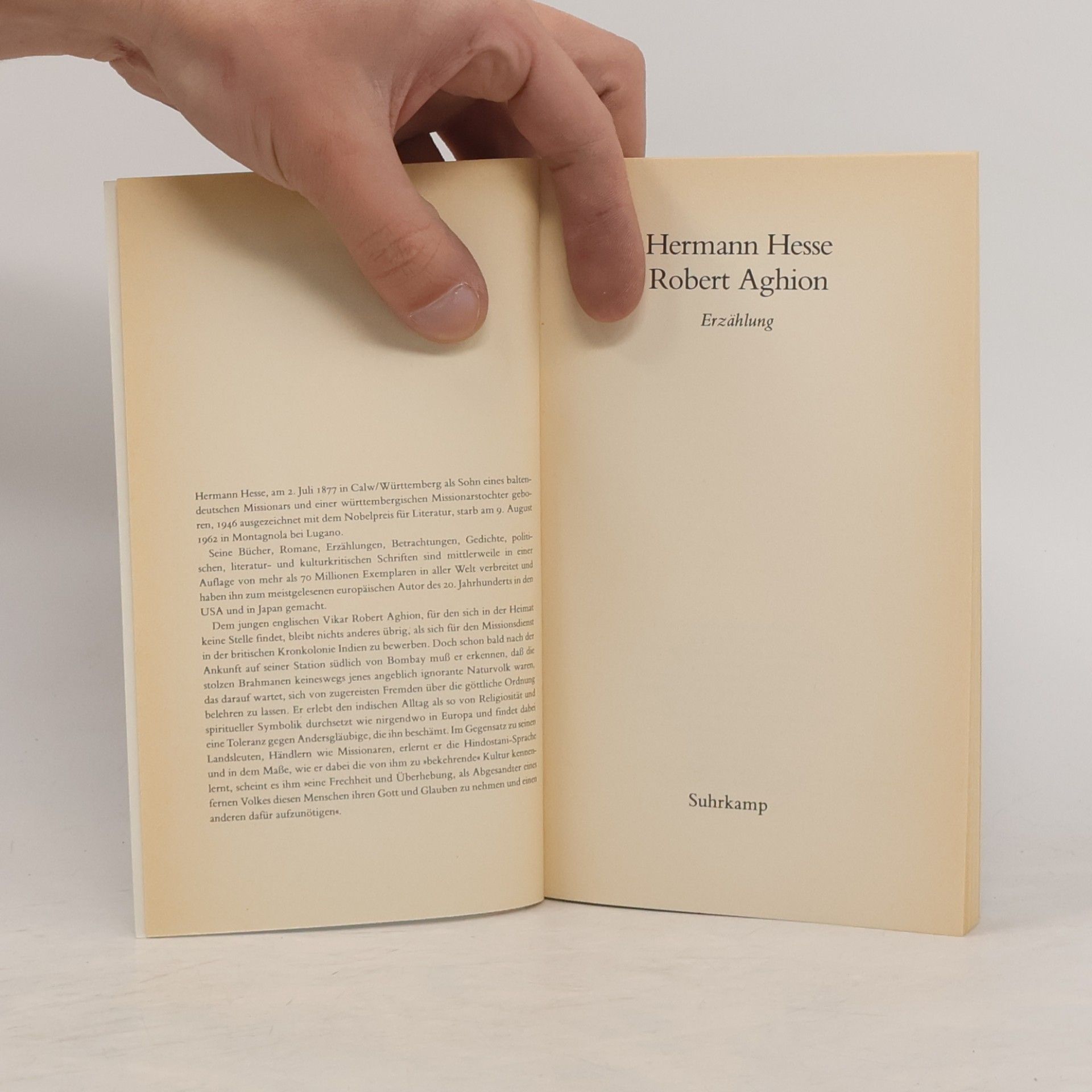 Hermann Hesse Robert Aghion. Erzählung.