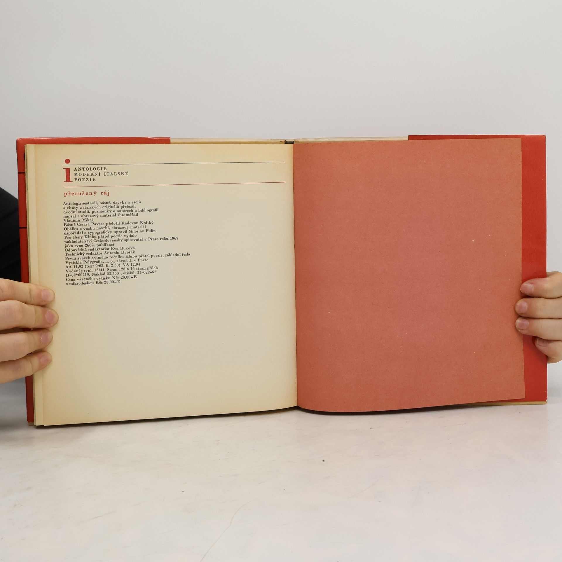 Vladimír Mikeš Přerušený ráj. Antologie moderní italské poezie