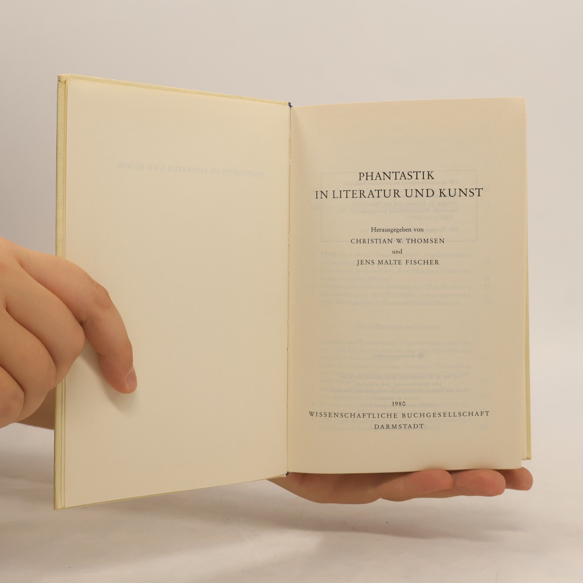 Christian W. Thomsen Phantastik in Literatur und Kunst