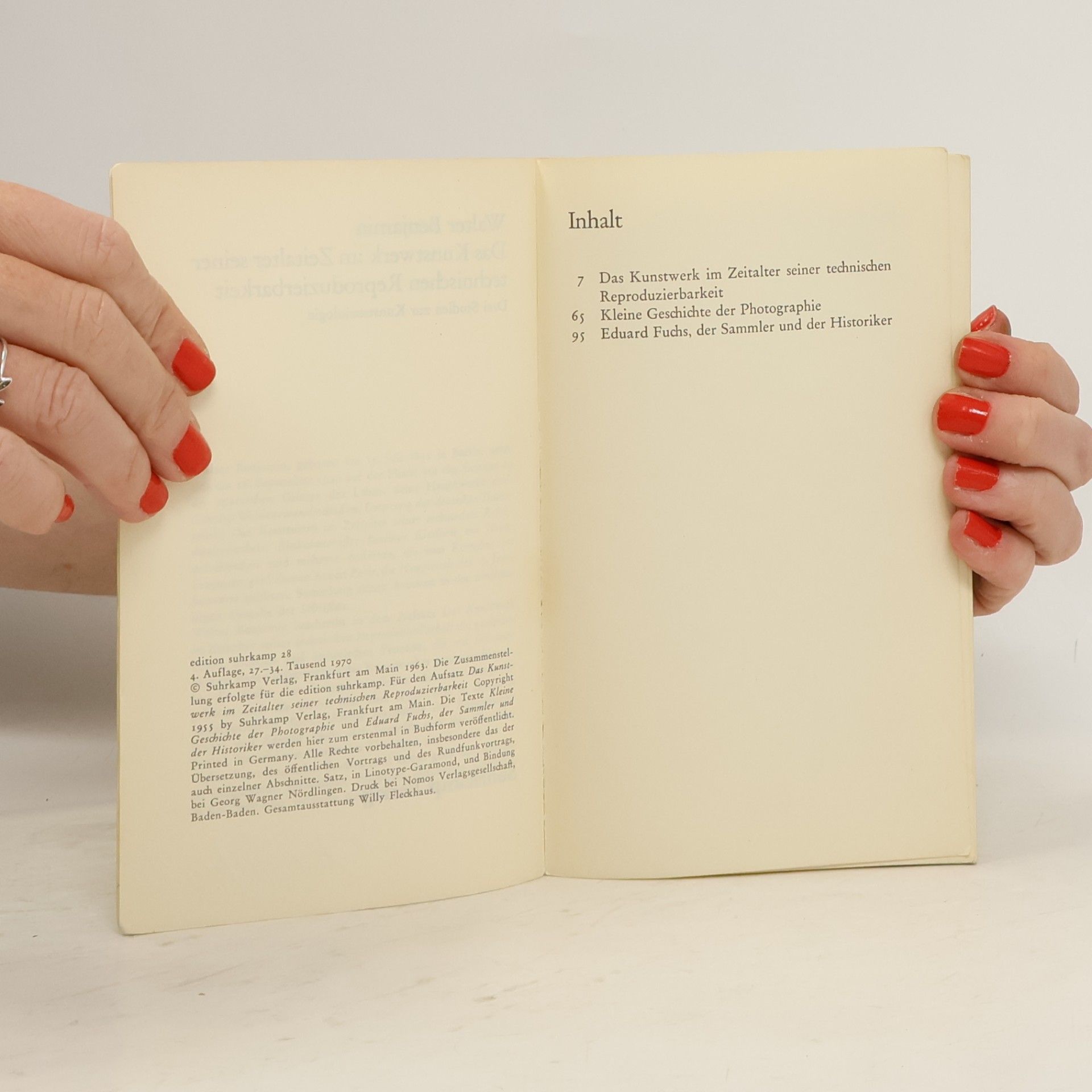 Walter Benjamin Das Kunstwerk