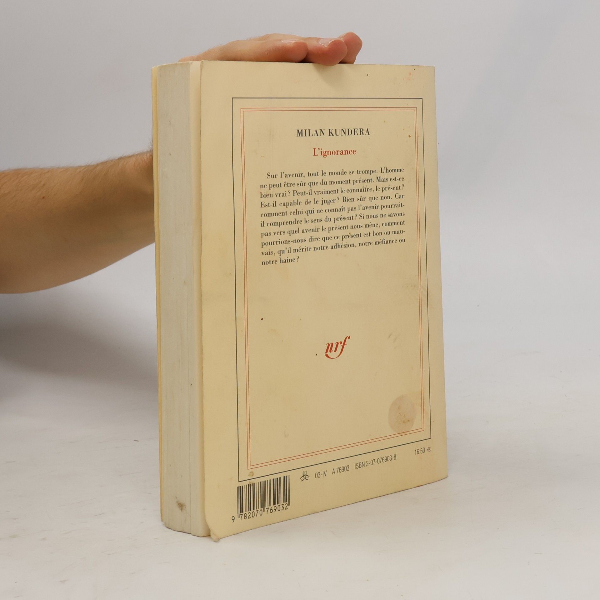 Milan Kundera L'ignorance