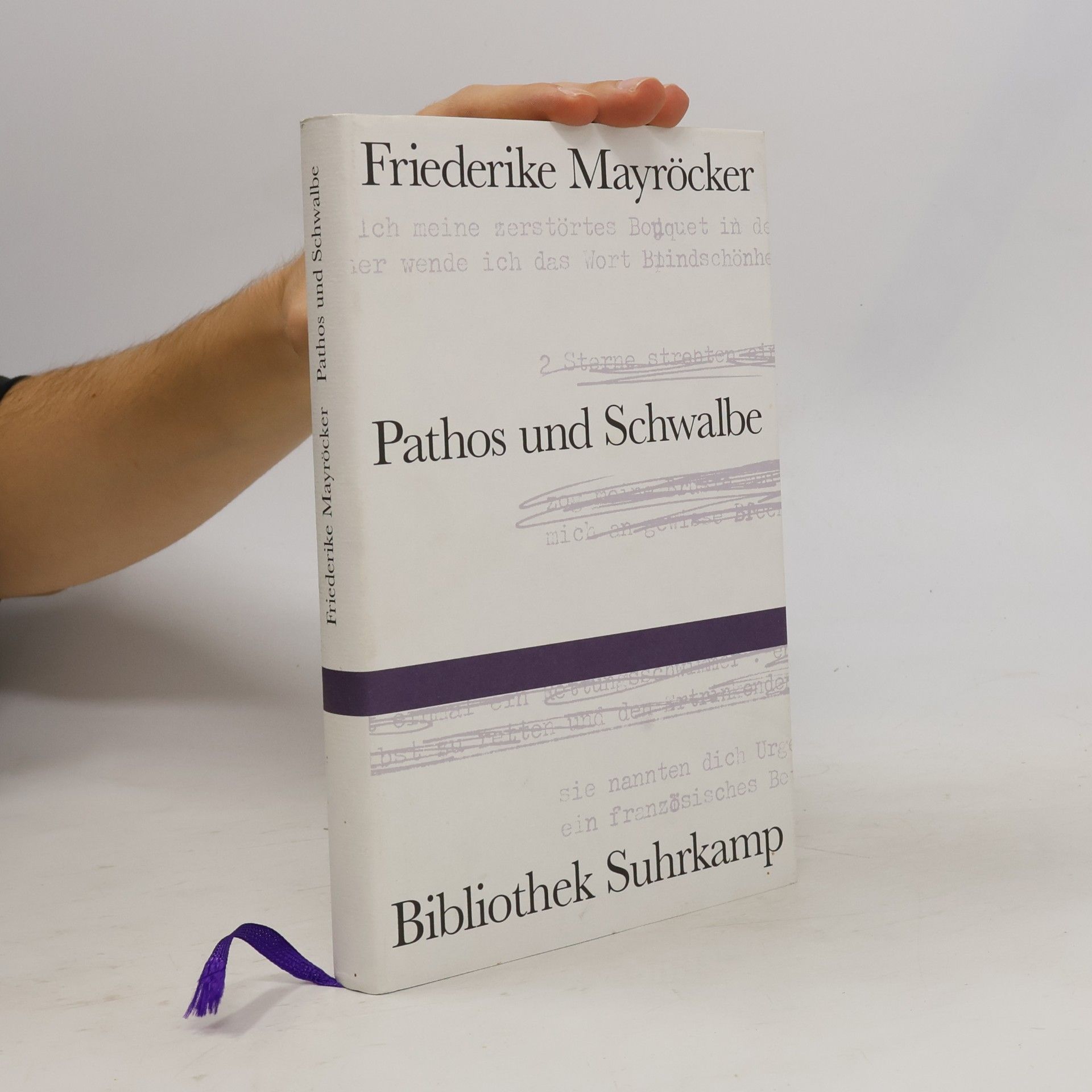 Friederike Mayröcker Pathos und Schwalbe
