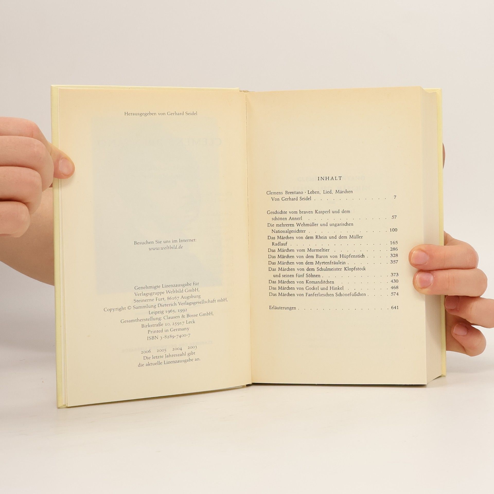 Clemens Brentano Klassiker der Deutschen Literatur. Brentano