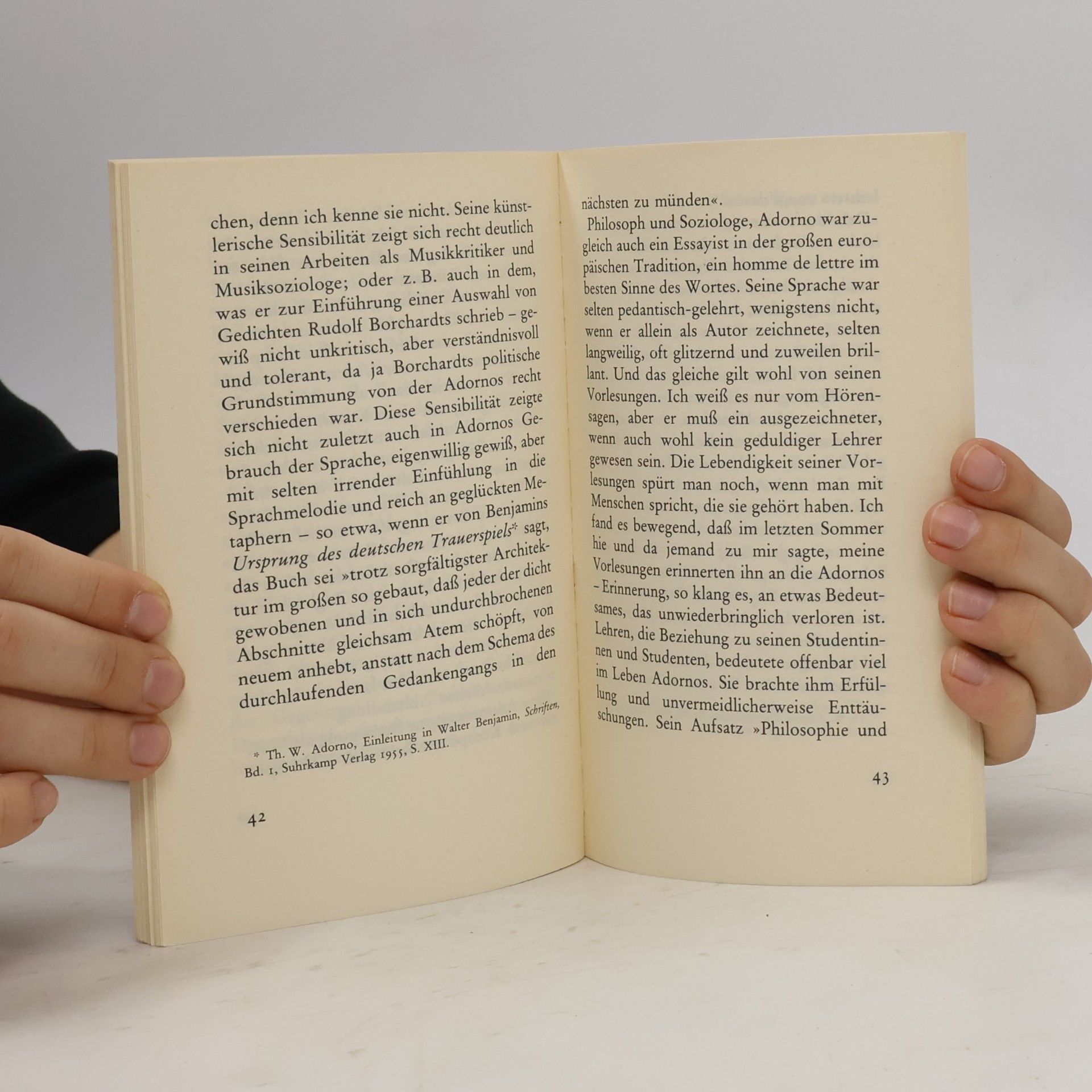 Norbert Elias Zwei Reden anläßlich der Verleihung des Theodor W. Adorno-Preises 1977
