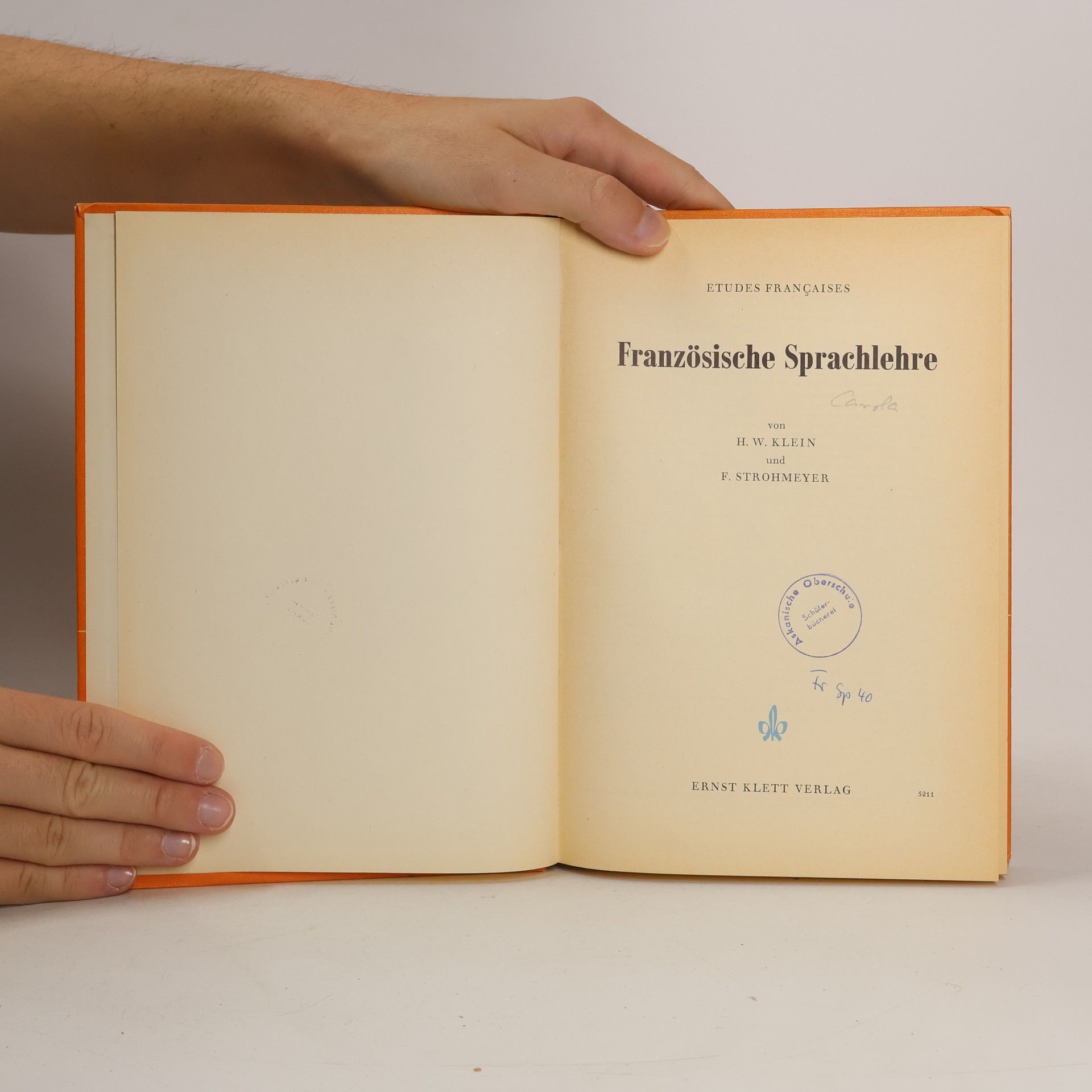 Hans W. Klein Etudes Françaises. Französische Sprachlehre. Für Gymnasien