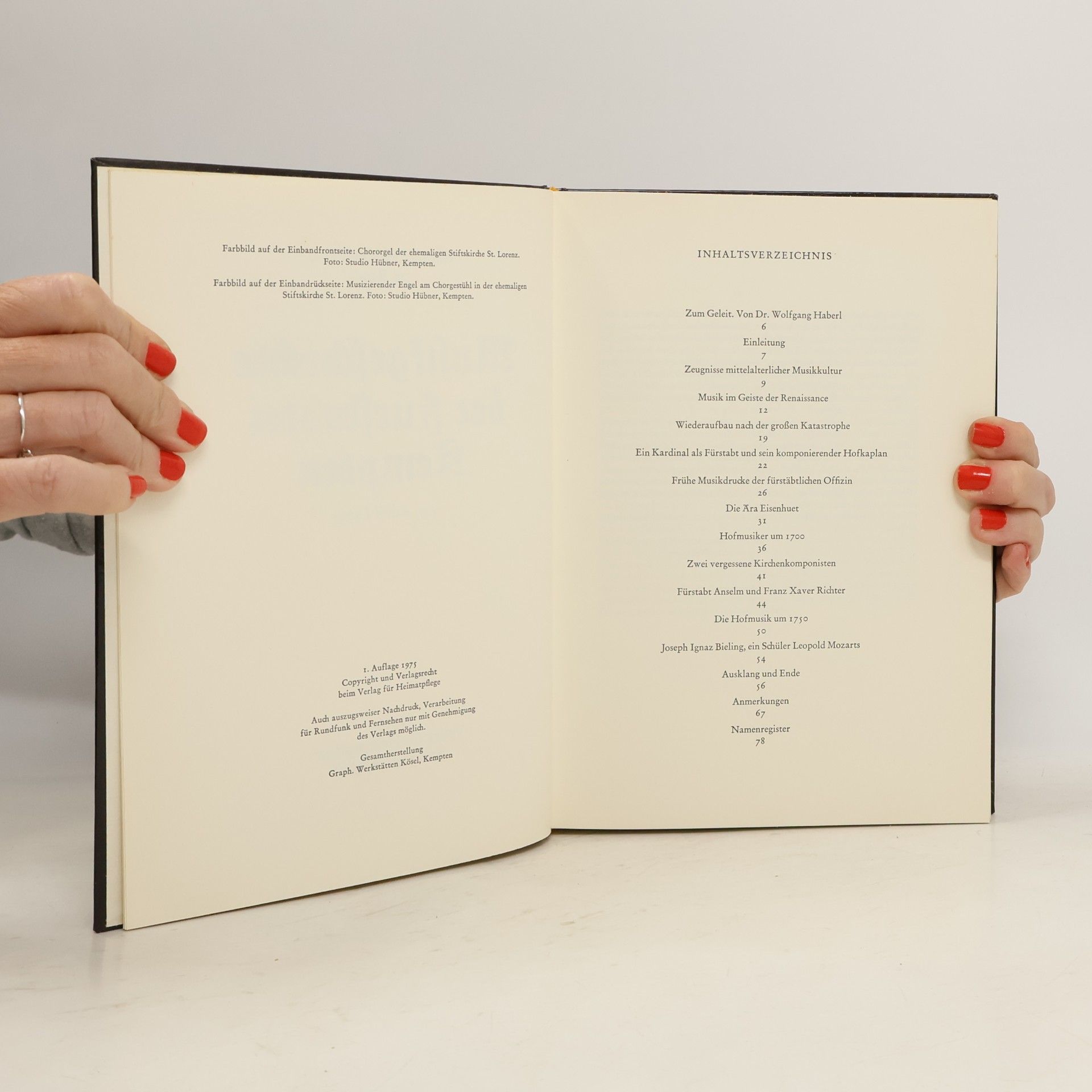 Adolf Layer Musikgeschichte der Fürstabtei Kempten